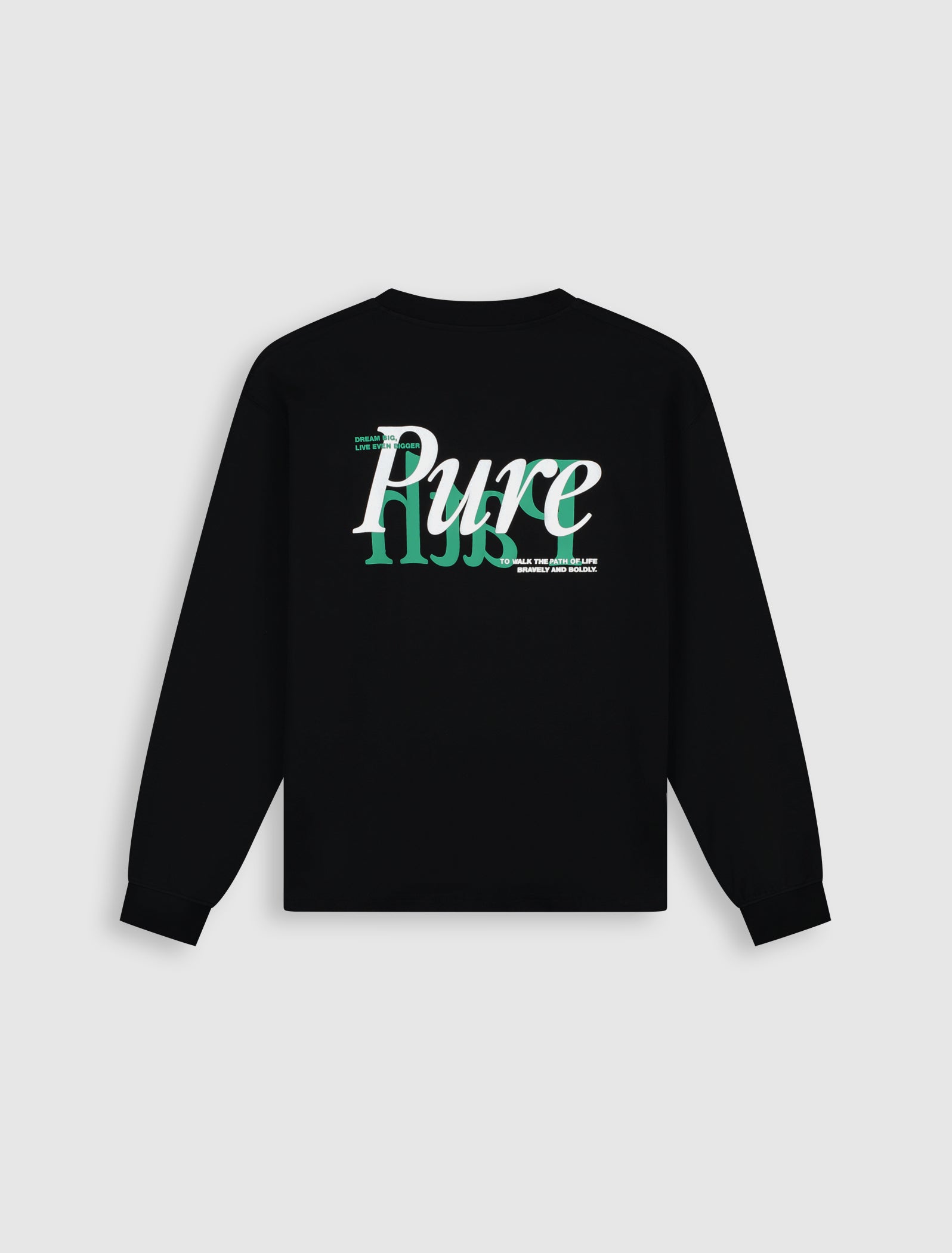 Mirror Logo Longsleeve T-shirt | Black