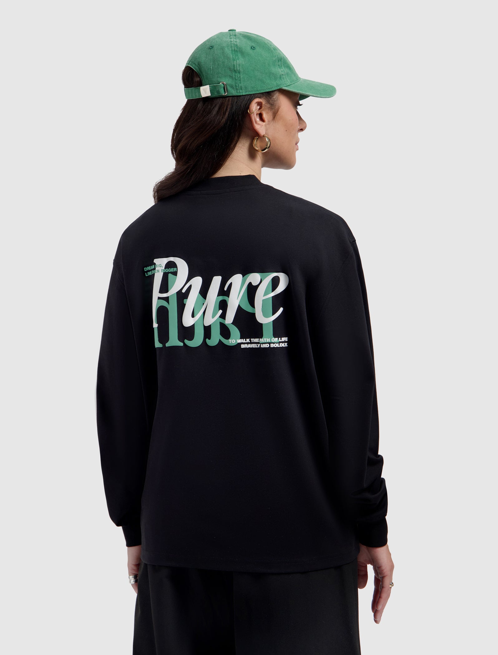 Mirror Logo Longsleeve T-shirt | Black