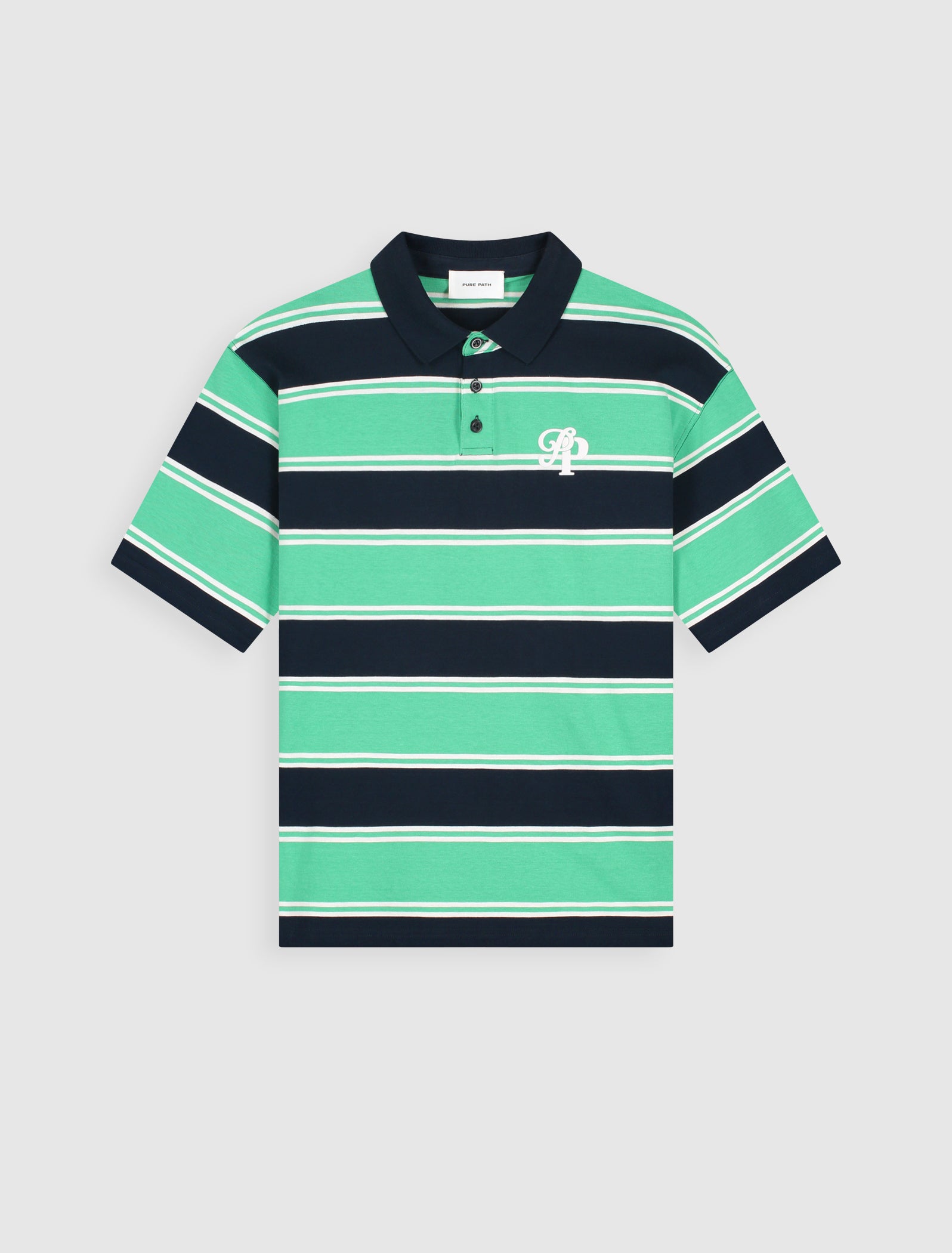 Striped Essence Of Life Polo | Emerald
