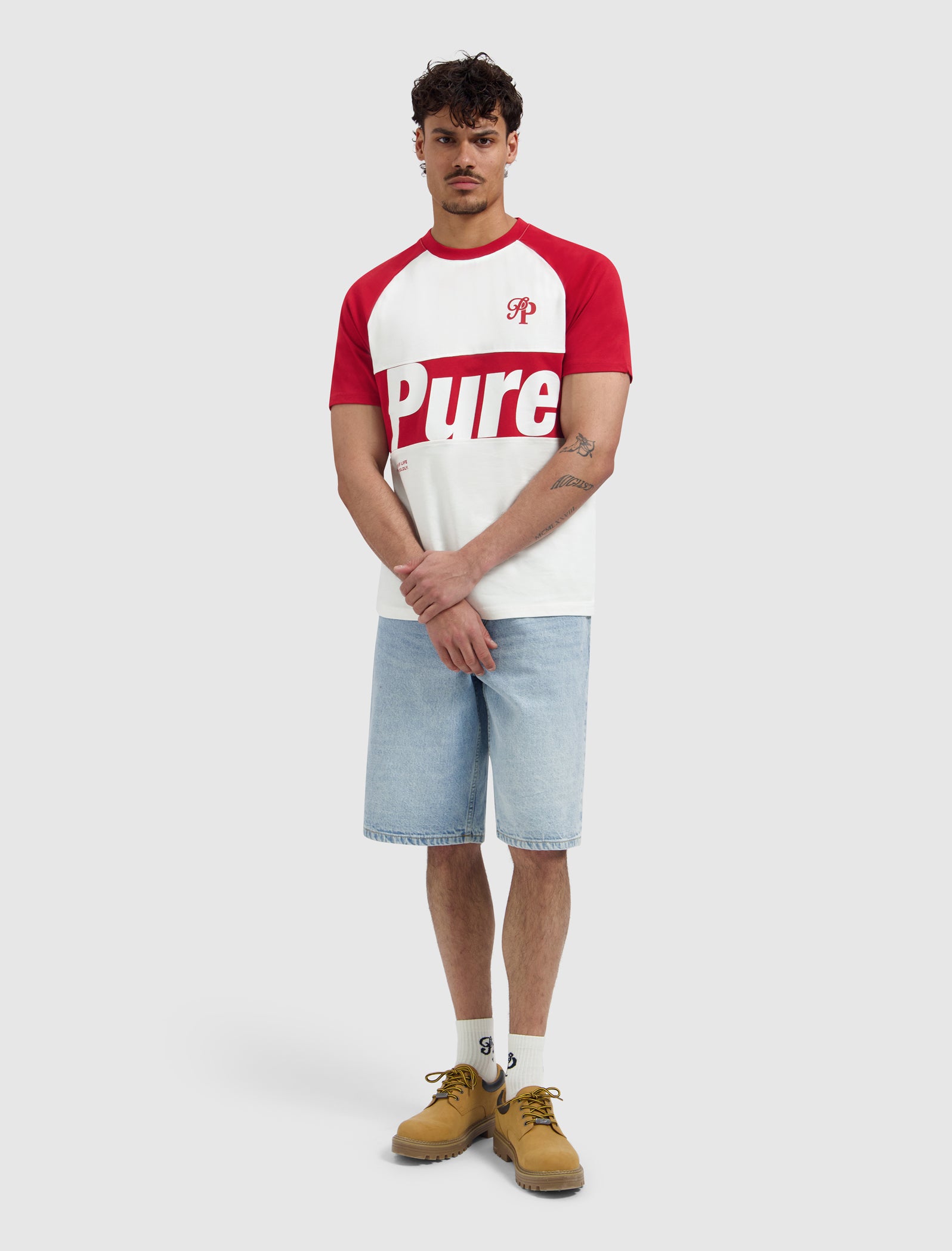 Two-tone Society T-shirt | Red