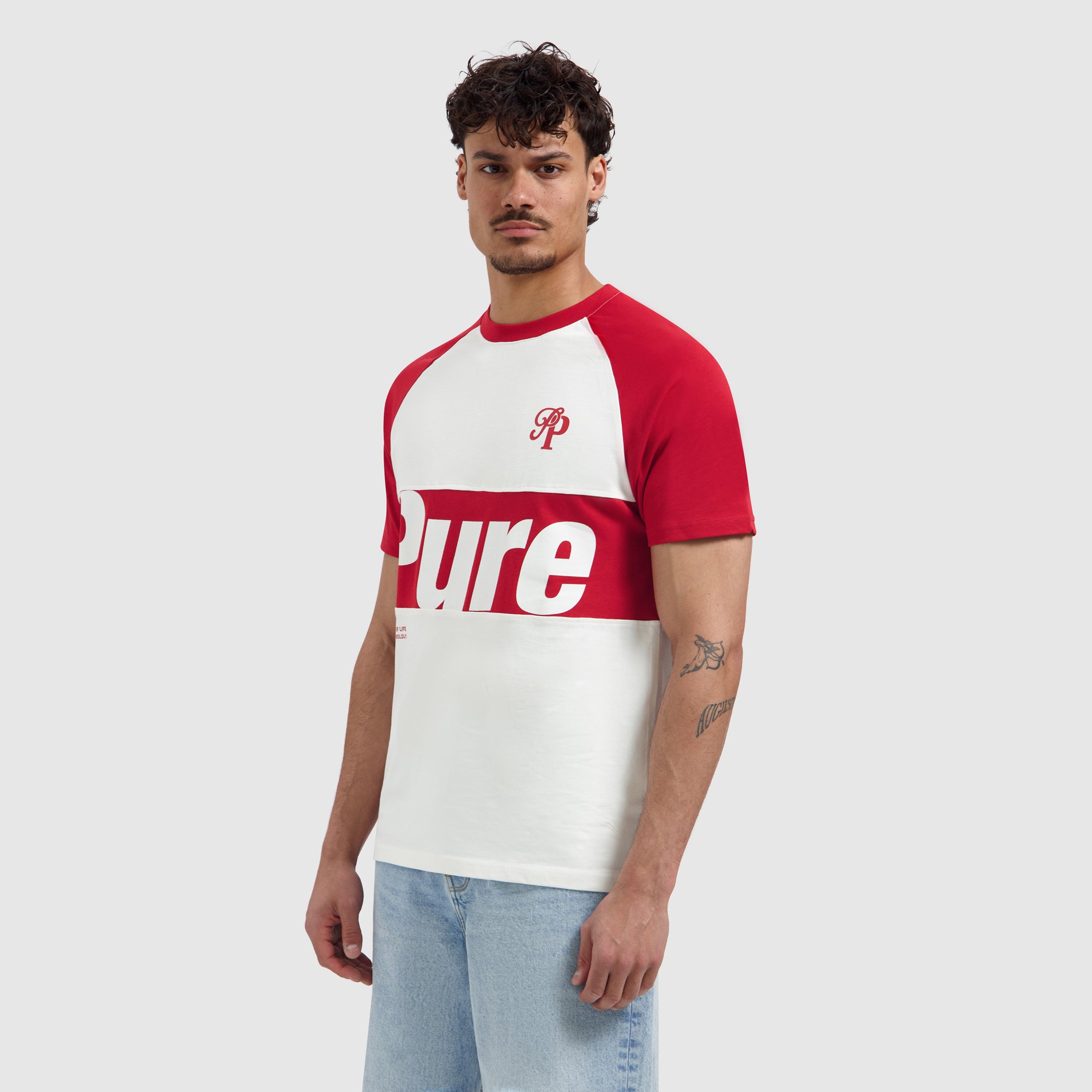 Two-tone Society T-shirt | Red