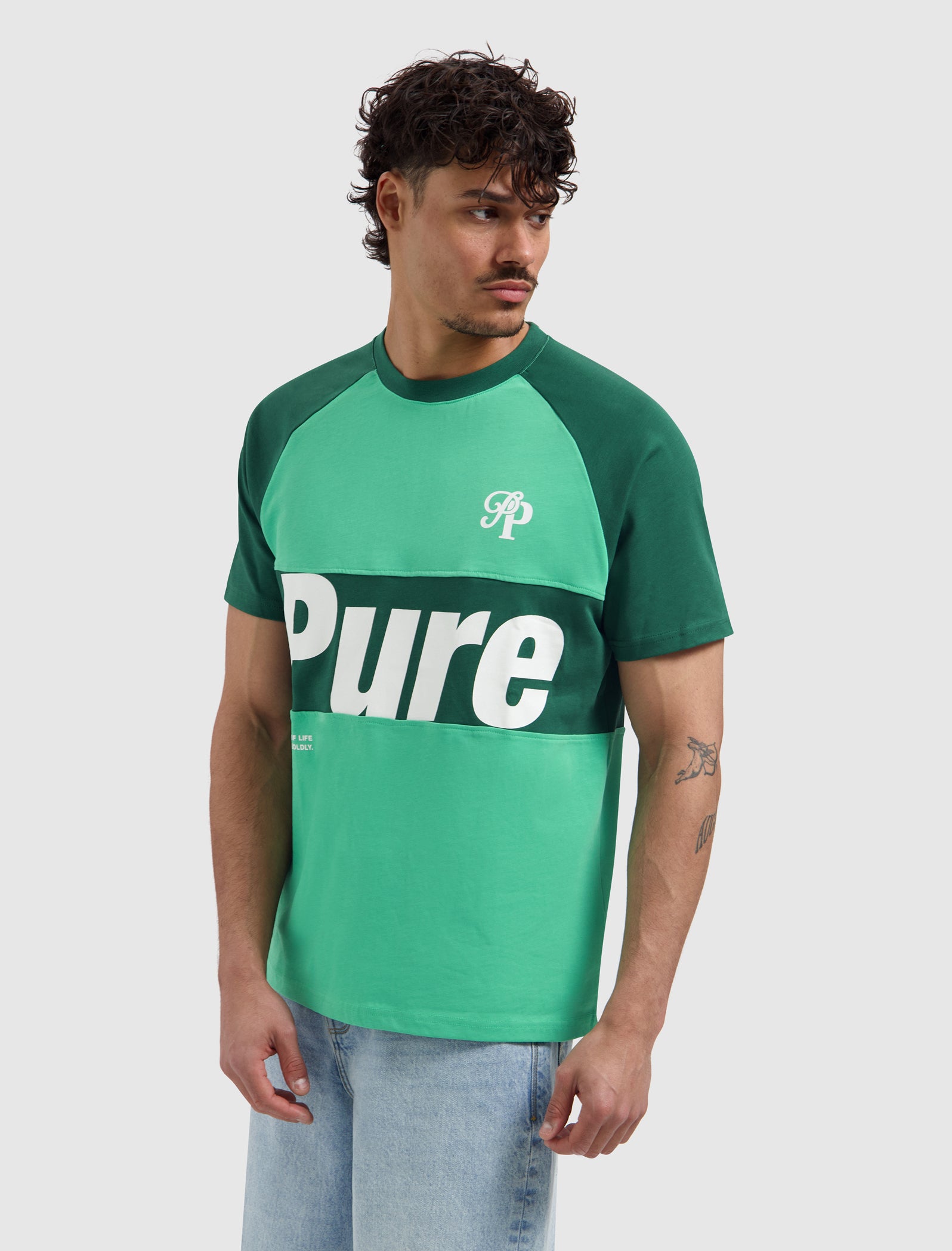 Two-tone Society T-shirt | Emerald