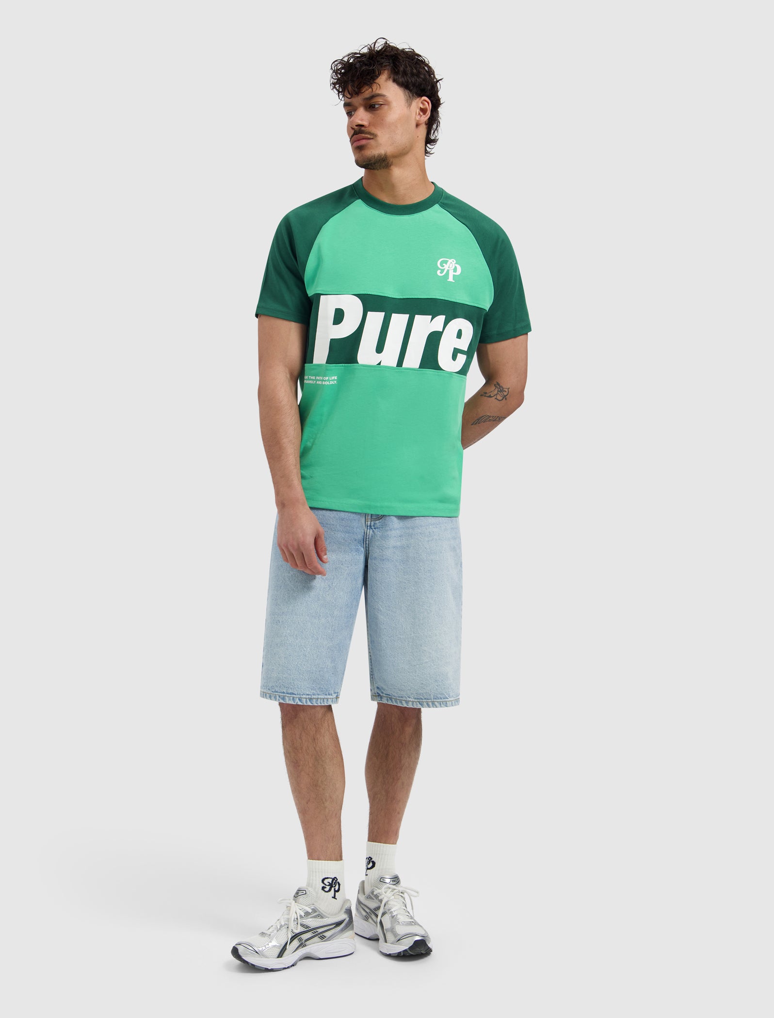 Two-tone Society T-shirt | Emerald