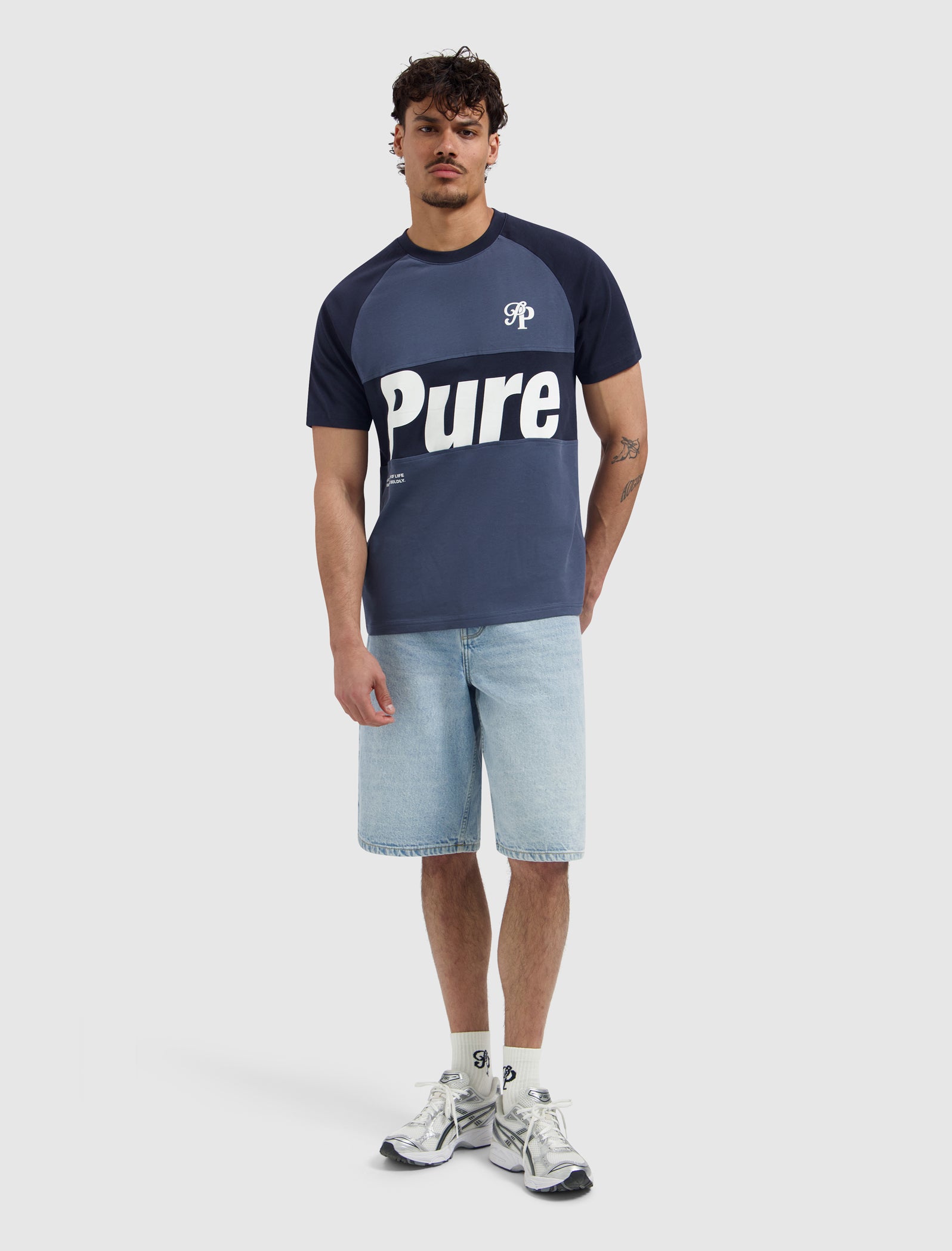 Two-tone Society T-shirt | Dark Navy