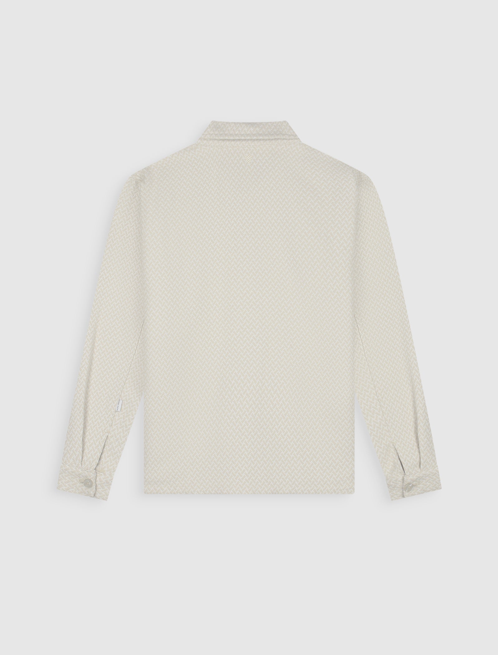 Two-tone Jacquard Overshirt | Sand