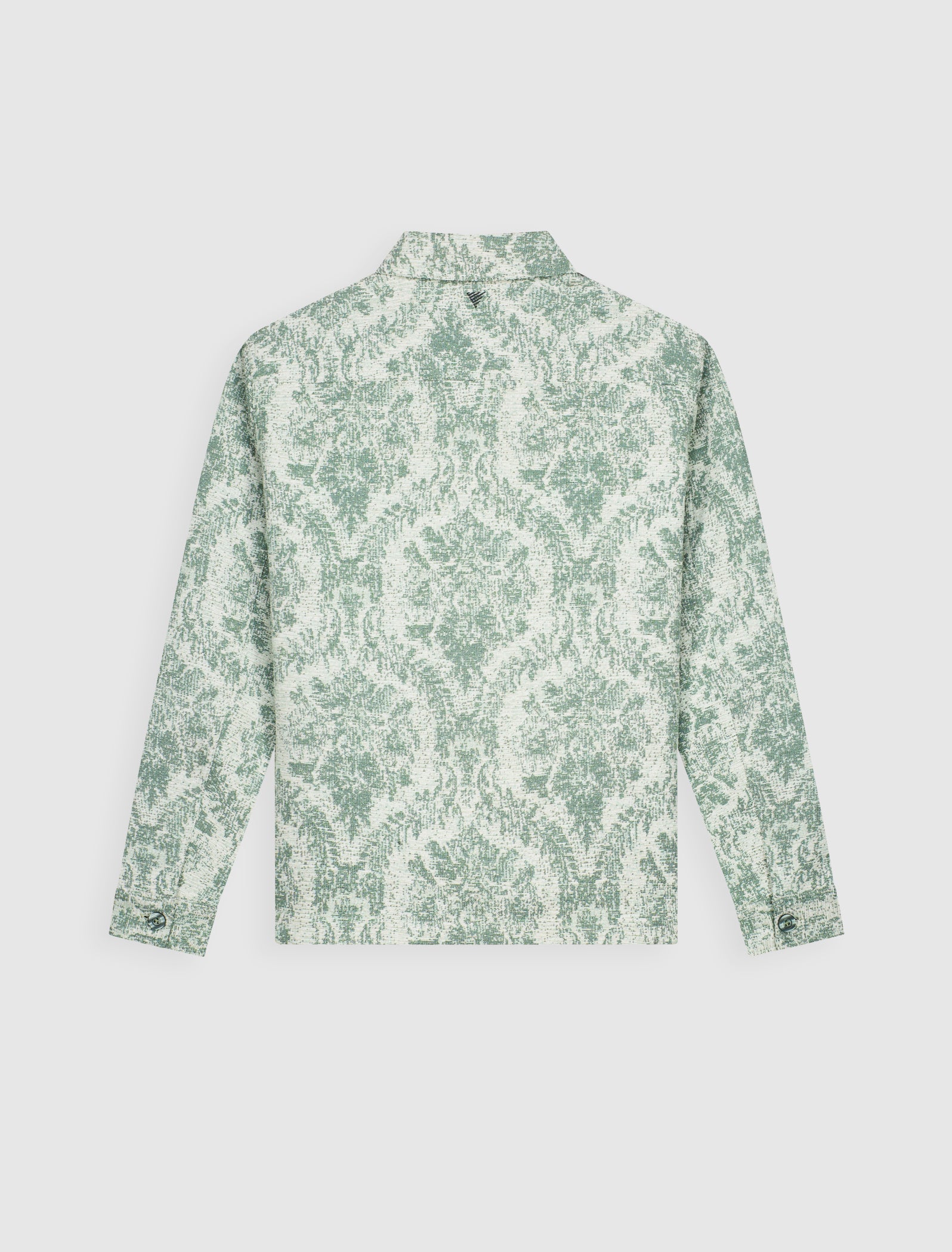 Jacquard Flower Full-zip Overshirt | Mint