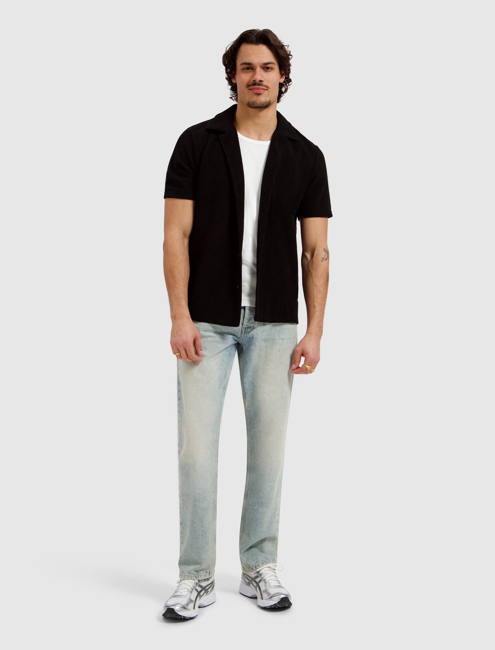 Honeycomb Shortsleeve Shirt | Black