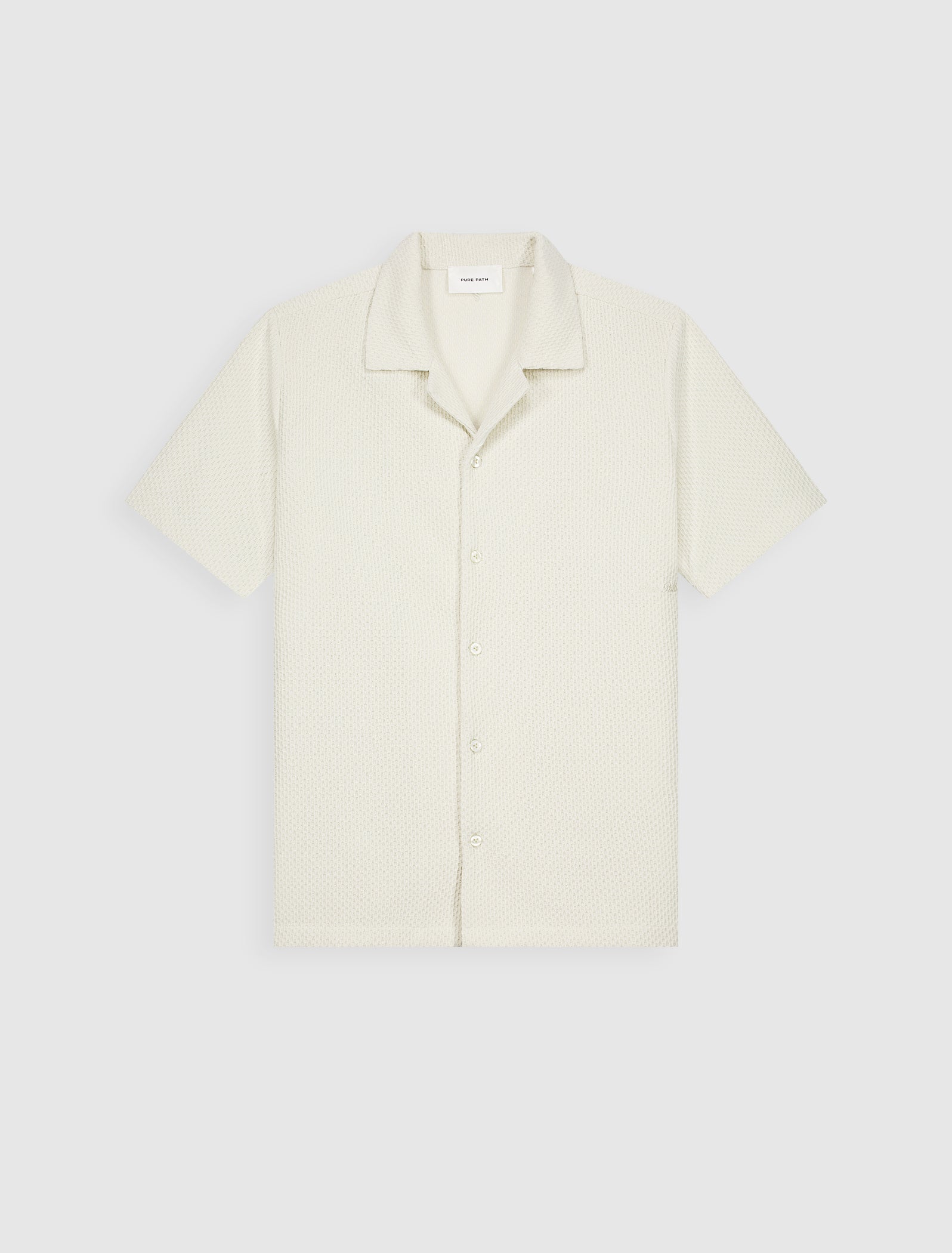 Honeycomb Shortsleeve Shirt | Ecru