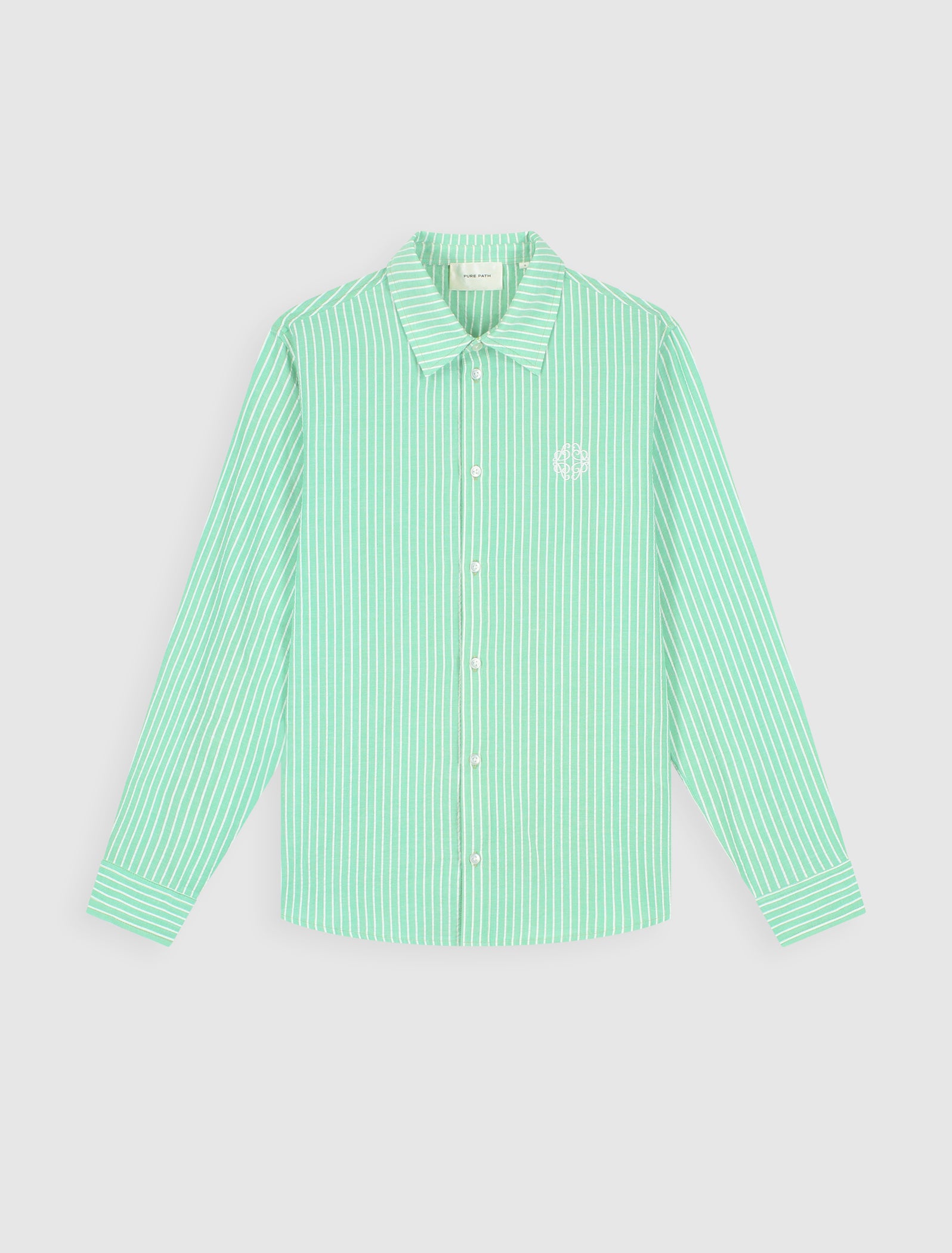 Striped Seersucker Shirt | Emerald