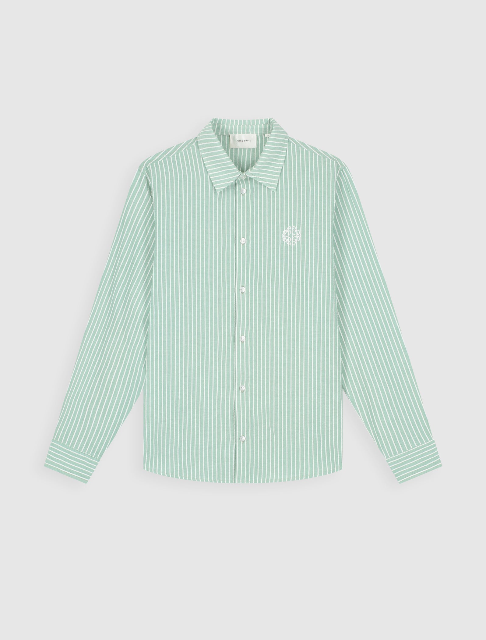 Striped Seersucker Shirt | Emerald