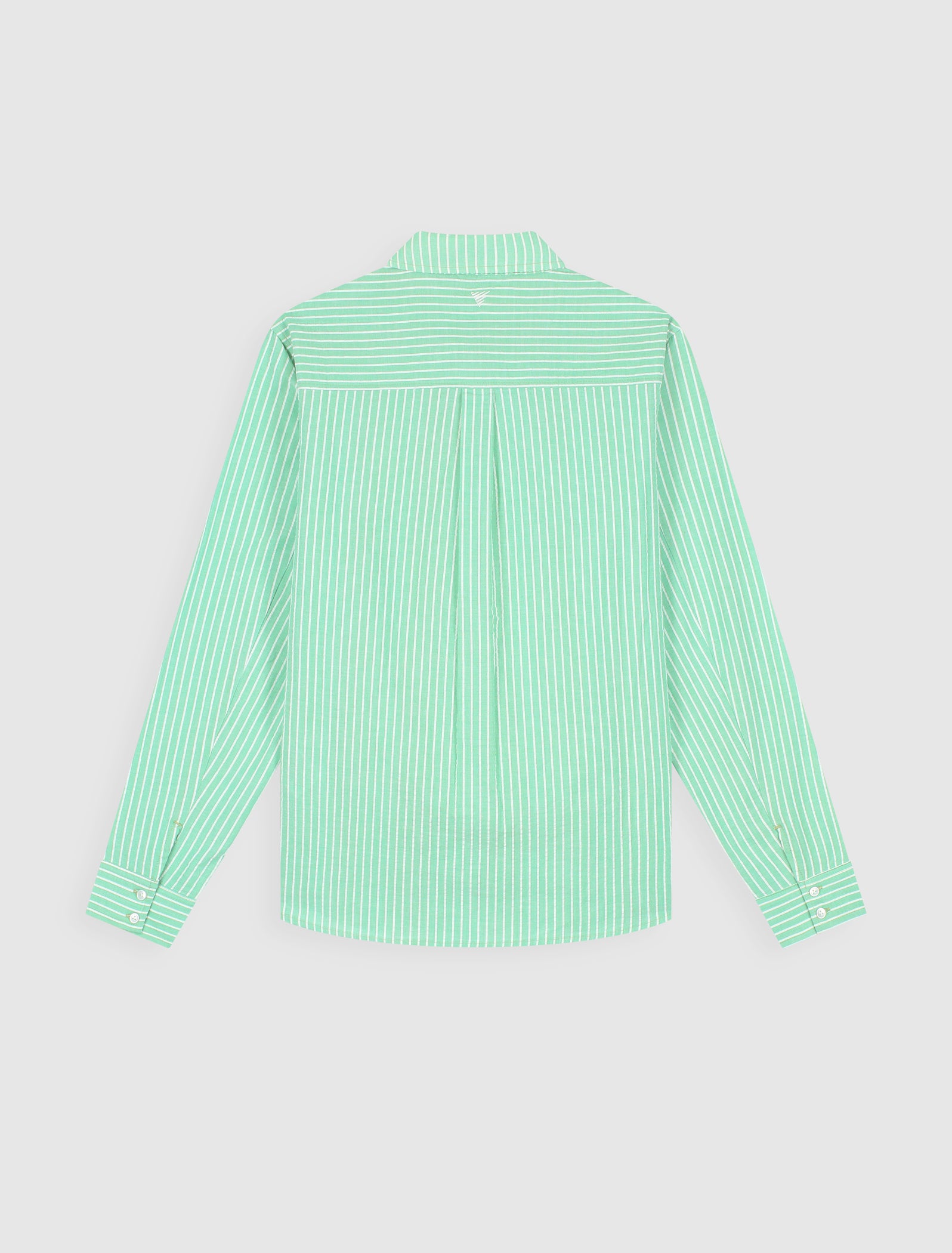 Striped Seersucker Shirt | Emerald