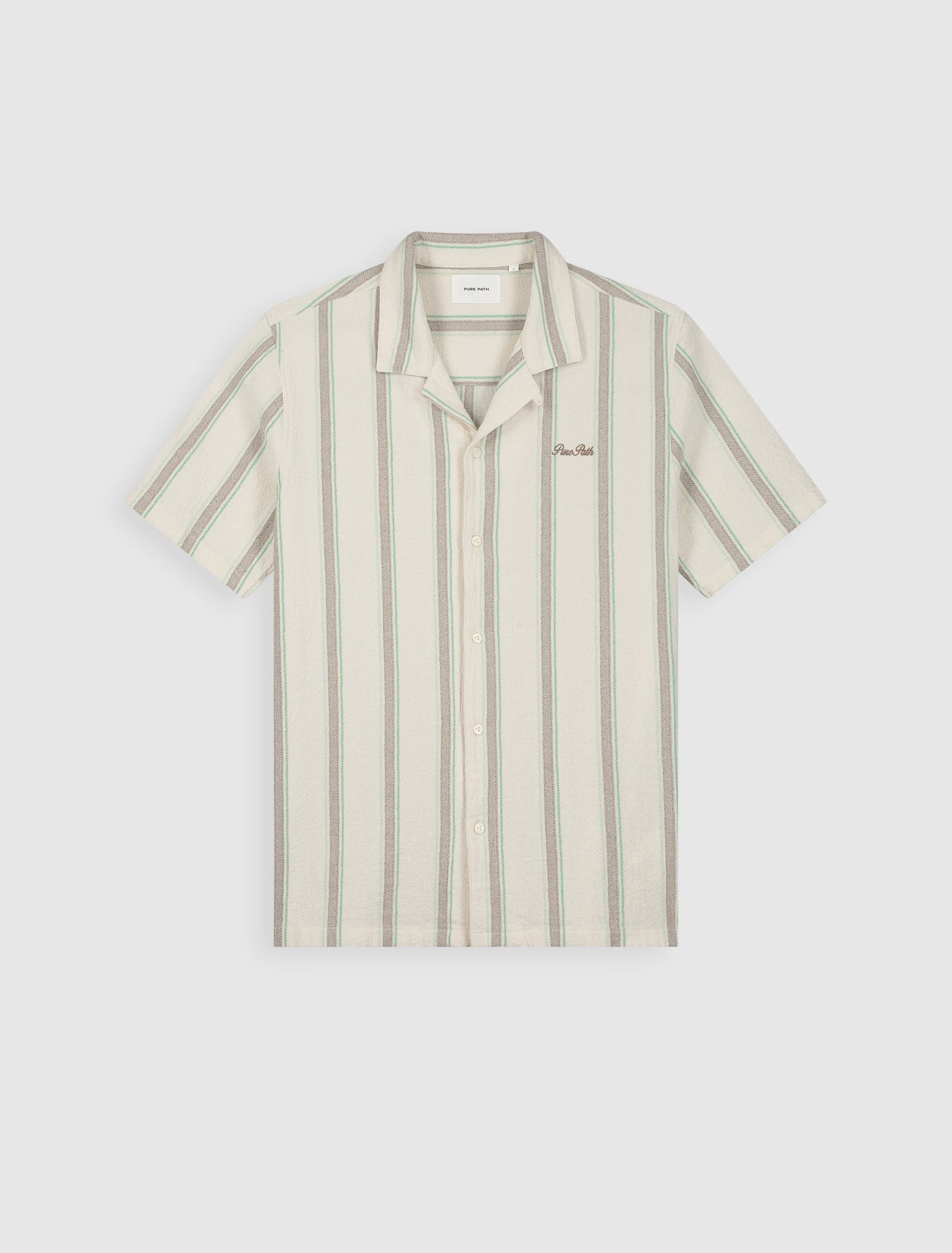 Striped Shortsleeve Shirt | Ecru