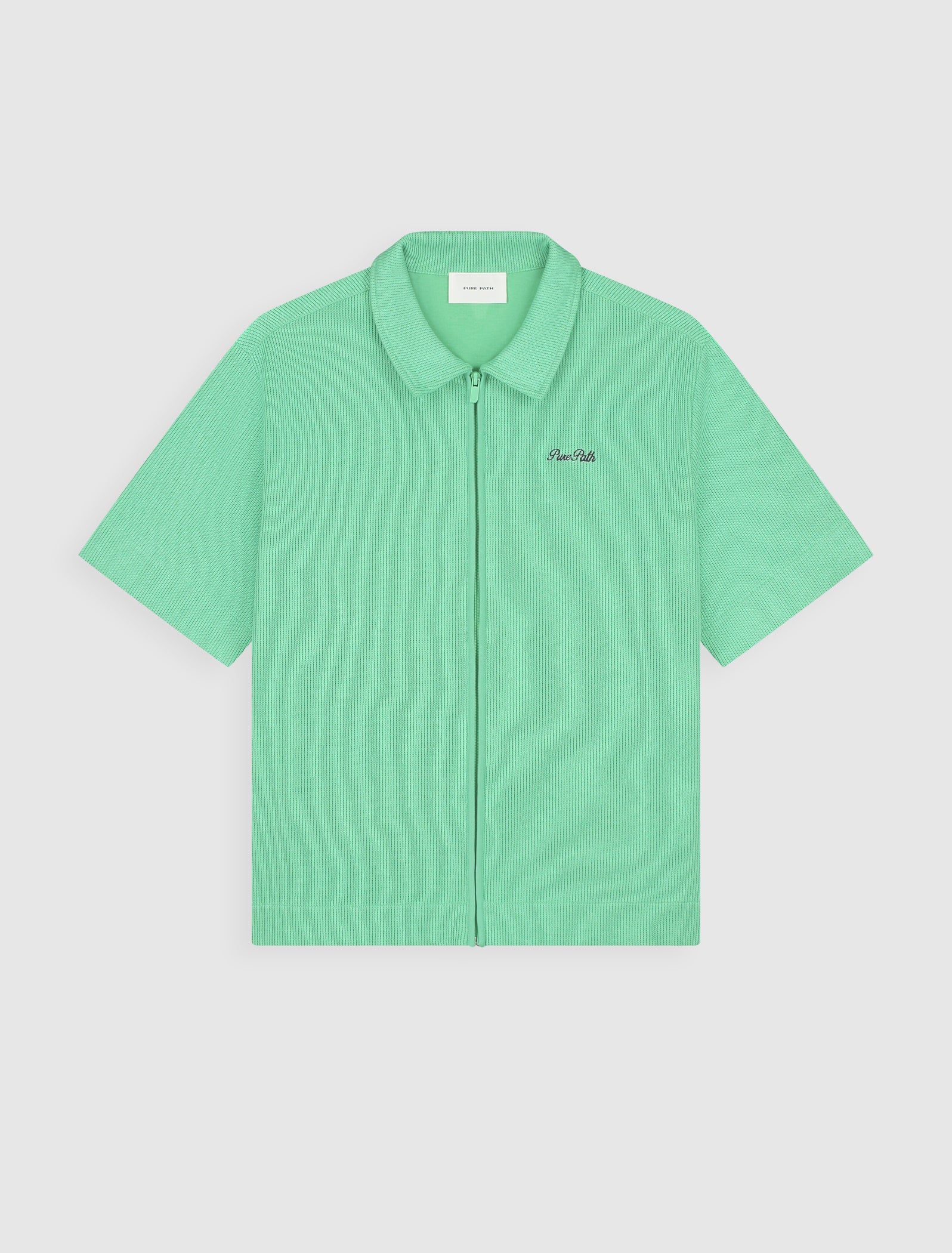 Italian Dream Full-zip Shortsleeve Shirt | Emerald
