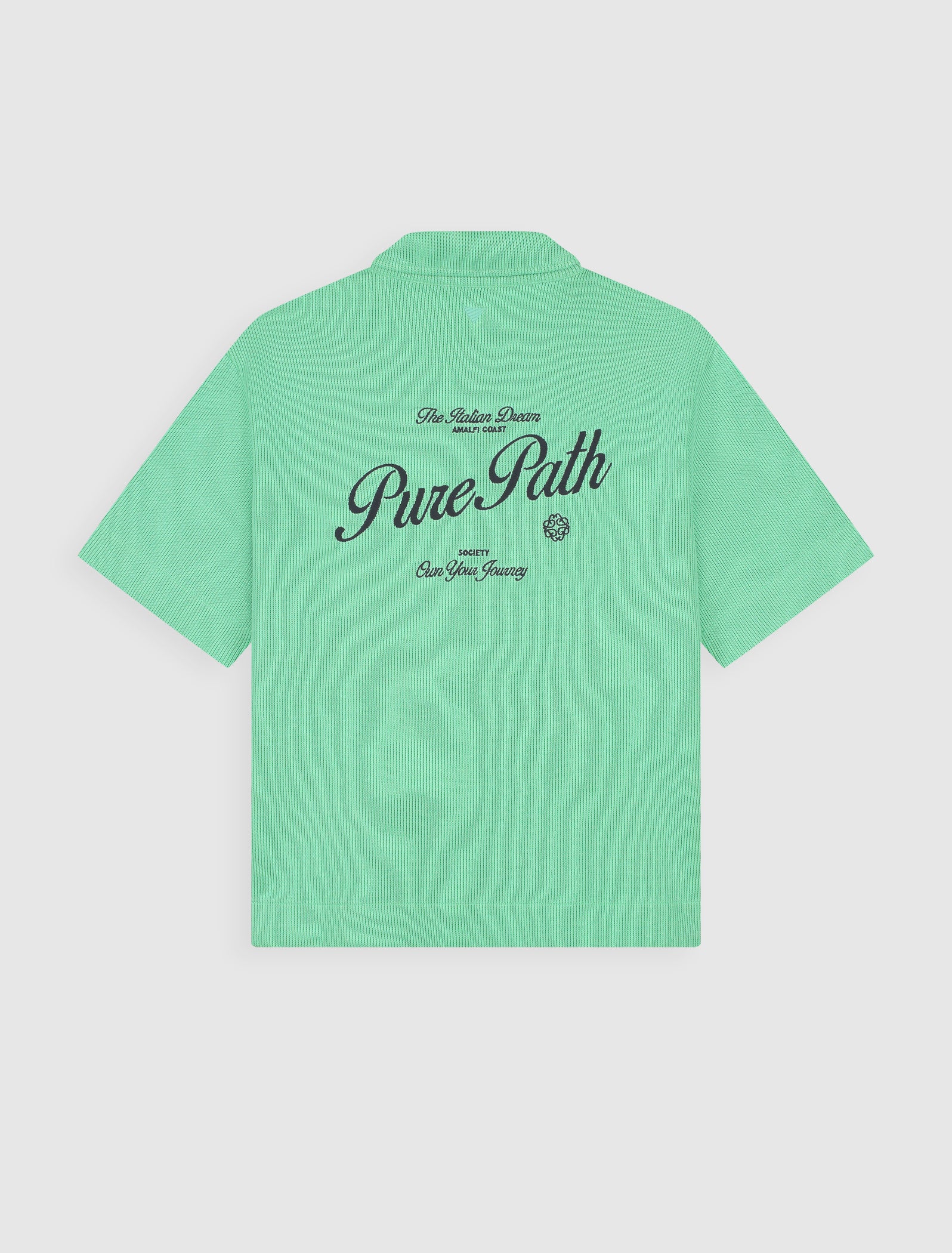 Italian Dream Full-zip Shortsleeve Shirt | Emerald