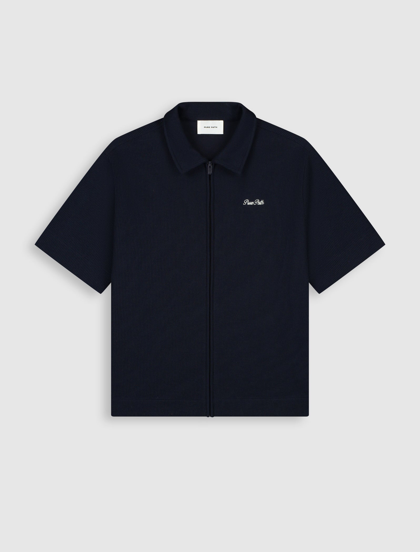 Italian Dream Full-zip Shortsleeve Shirt | Dark Navy