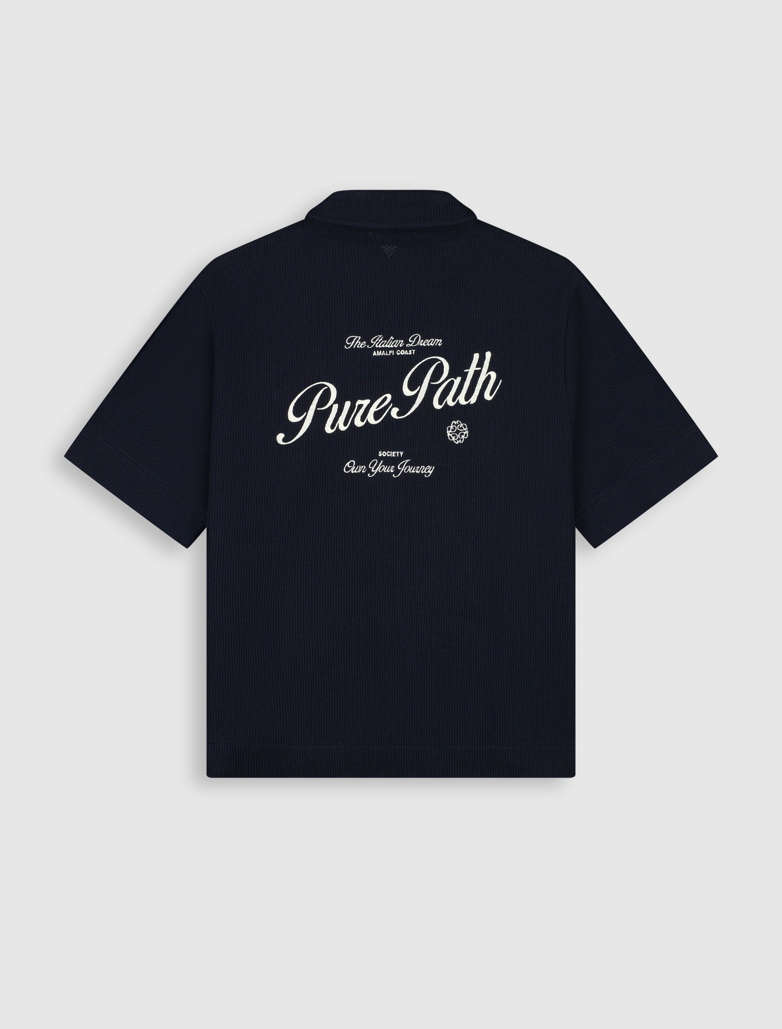 Italian Dream Full-zip Shortsleeve Shirt | Dark Navy