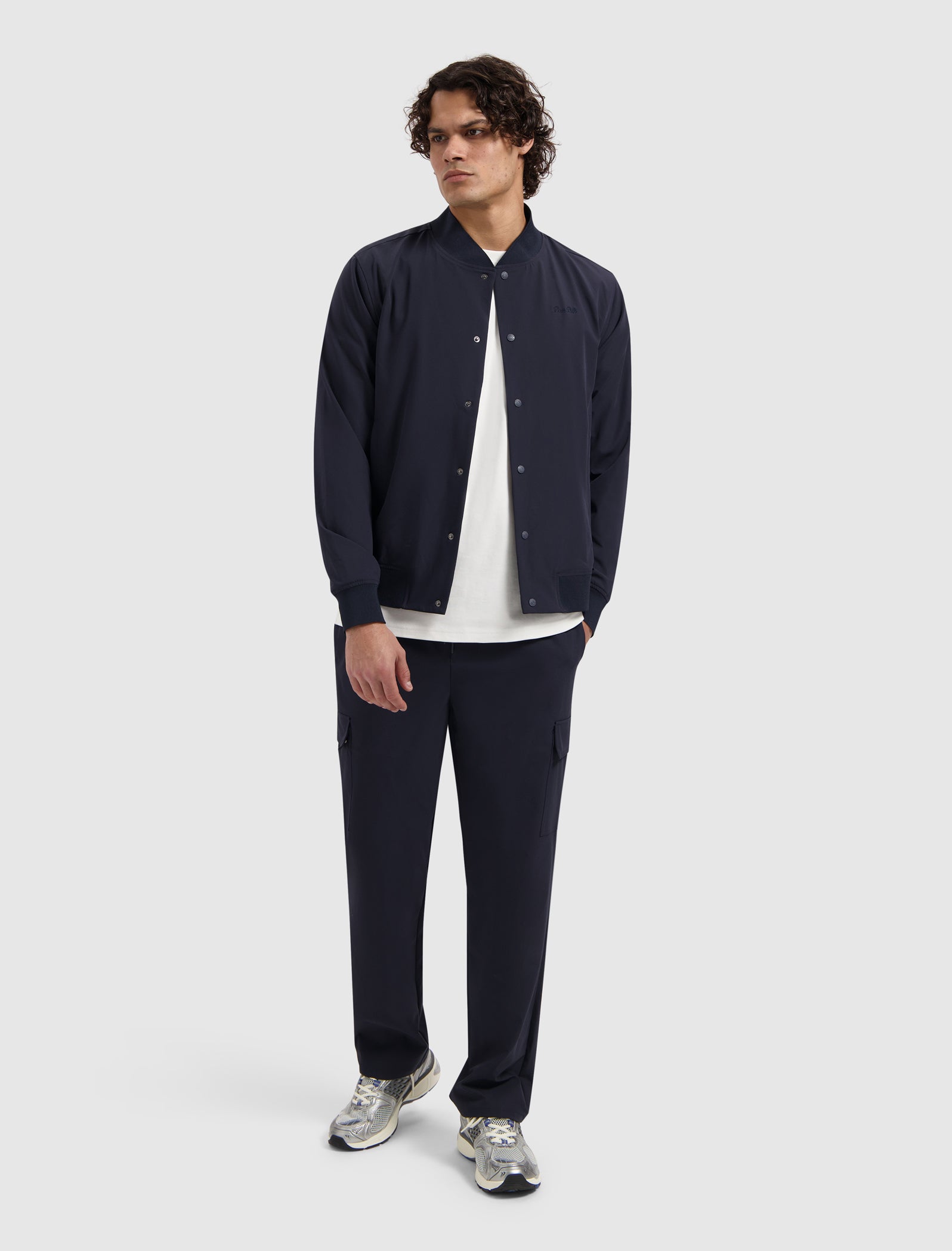 Travel Stretch Bomber Jacket | Dark Navy
