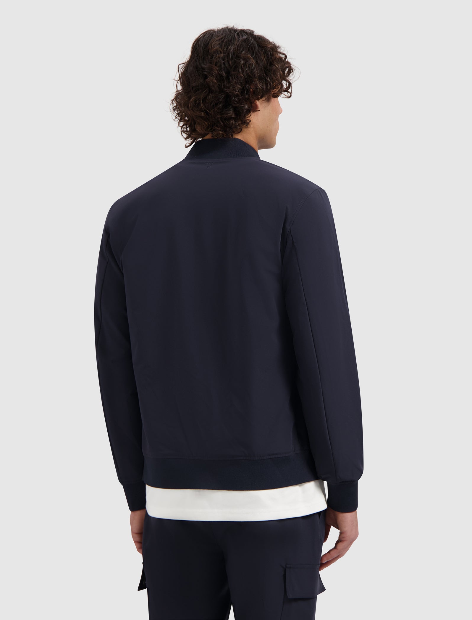 Travel Stretch Bomber Jacket | Dark Navy