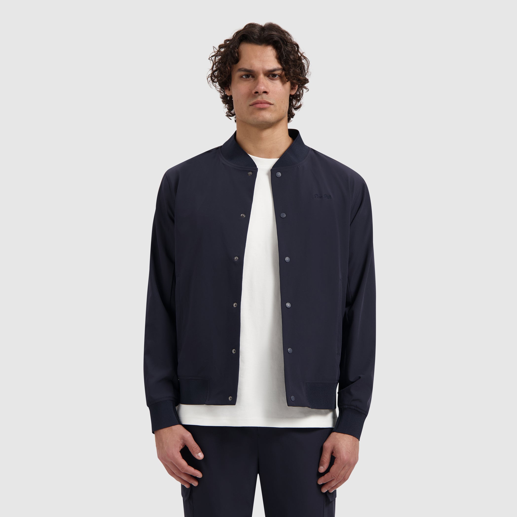 Travel Stretch Bomber Jacket | Dark Navy