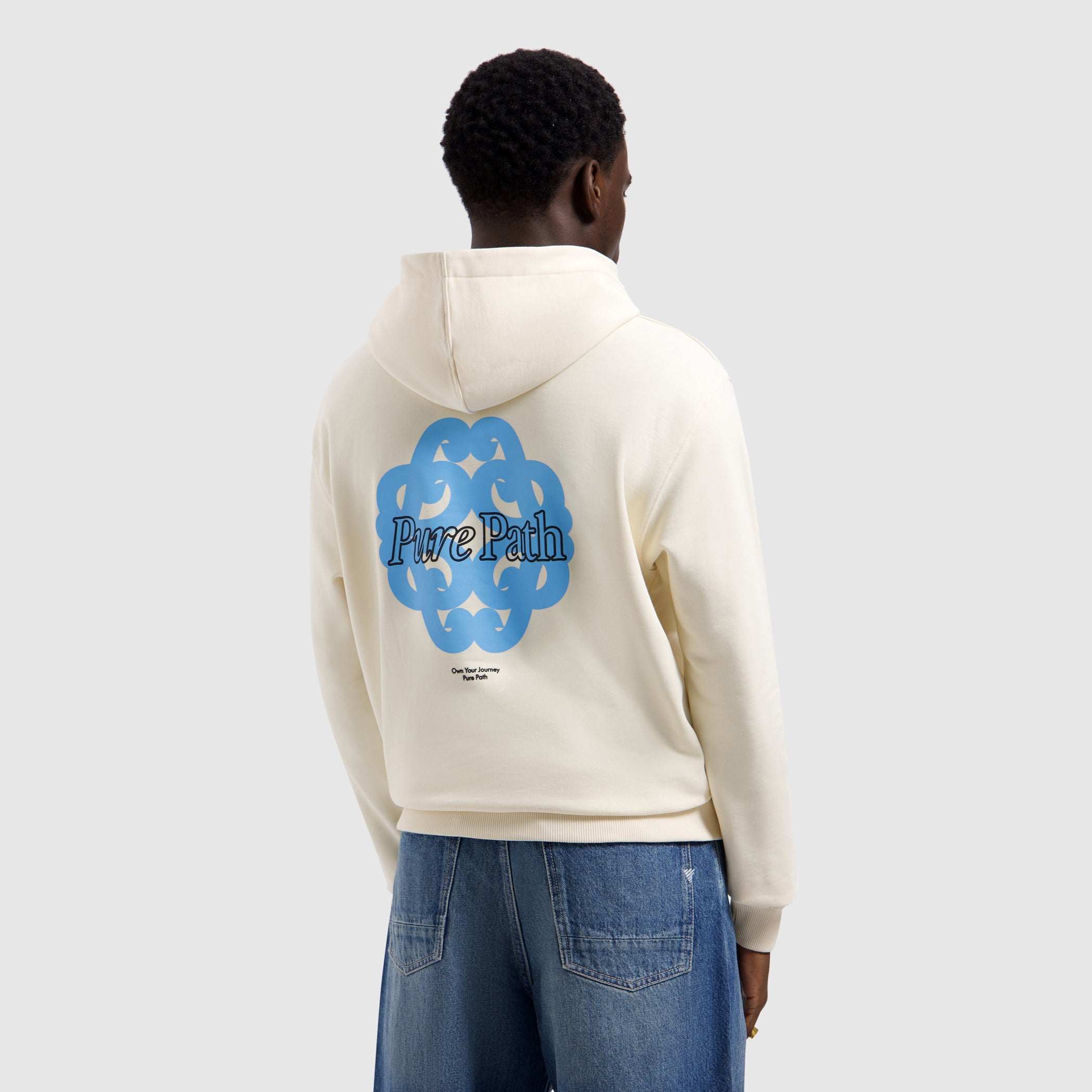 Bold Emblem Hoodie | Ecru