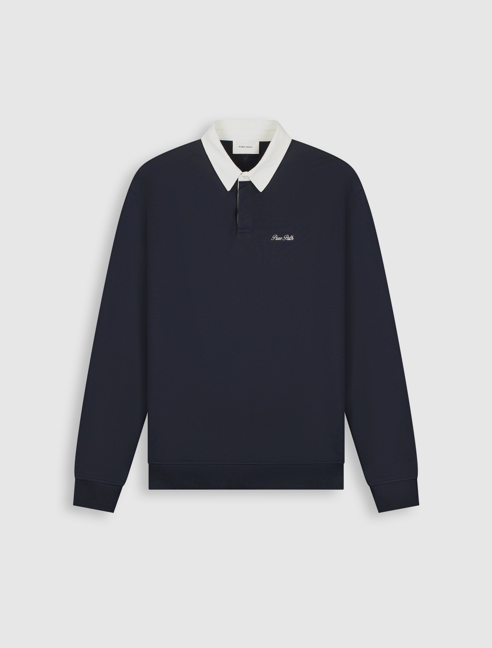 Two-tone Polo Sweater | Dark Navy