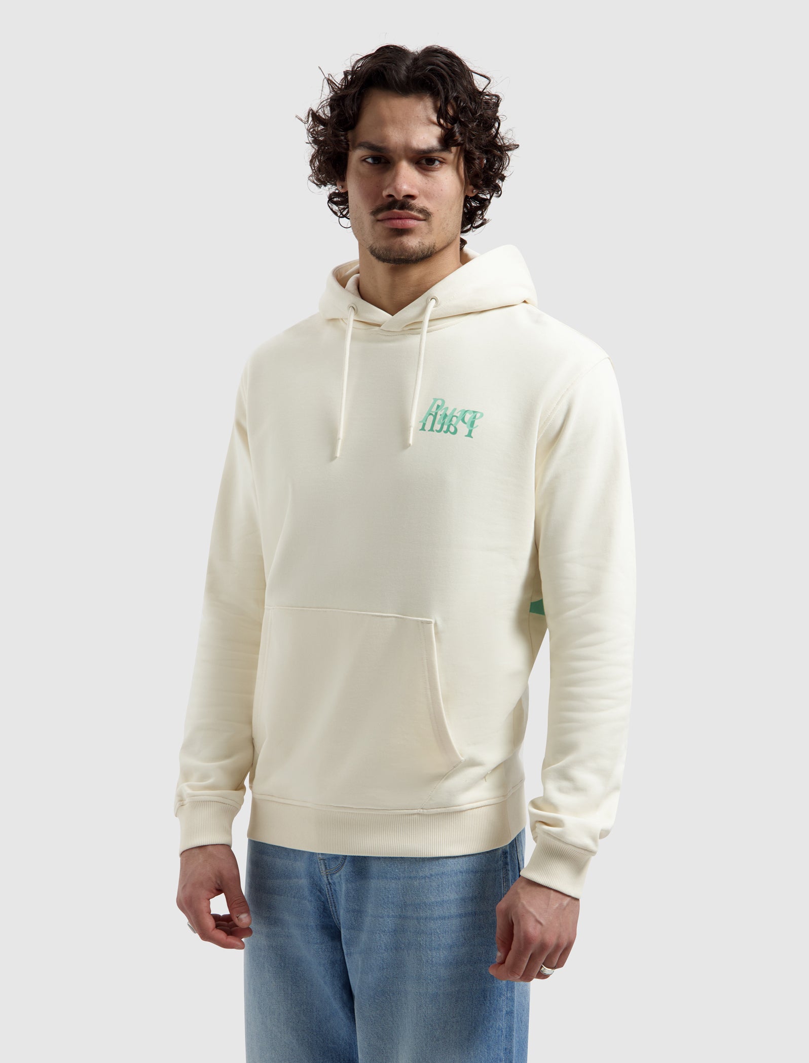 Mirror Logo Hoodie | Ecru