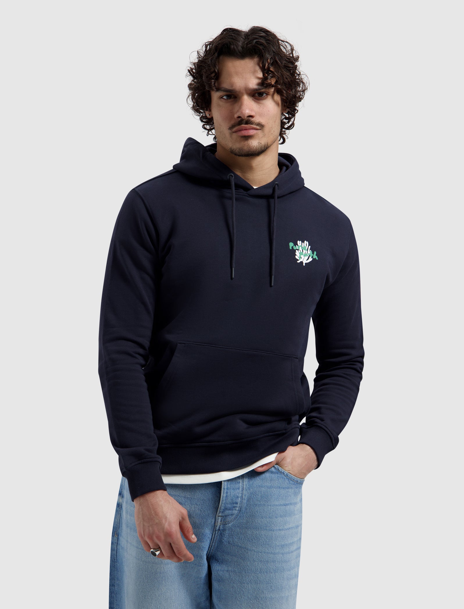 Dreamers Coral Hoodie | Dark Navy