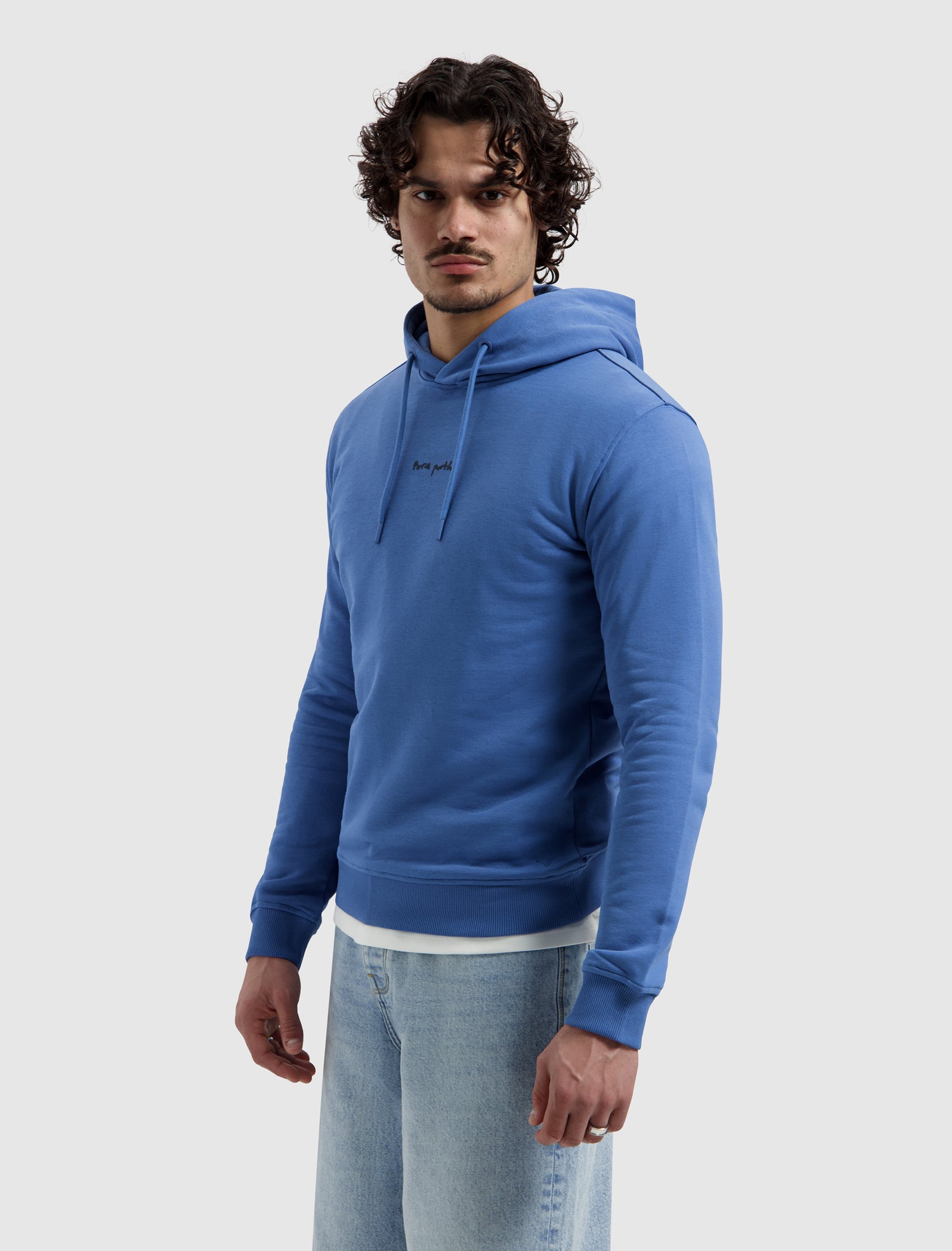 Pixel Flower Hoodie | Faded Cobalt