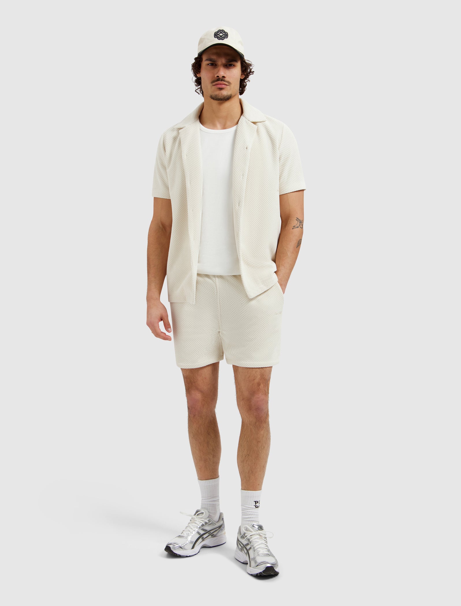 Honeycomb Shorts | Ecru