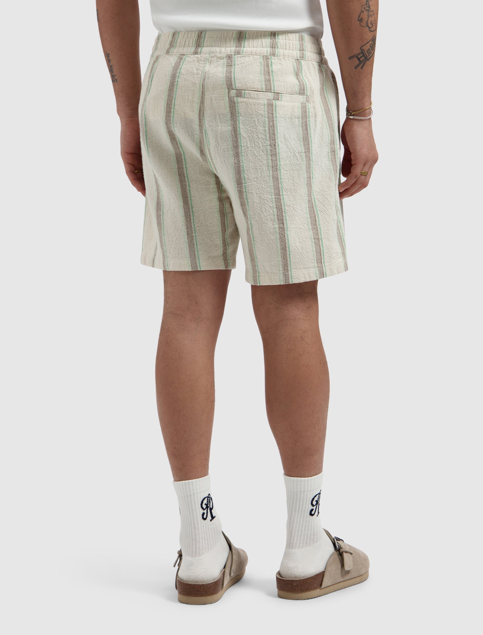 Striped Shorts | Ecru