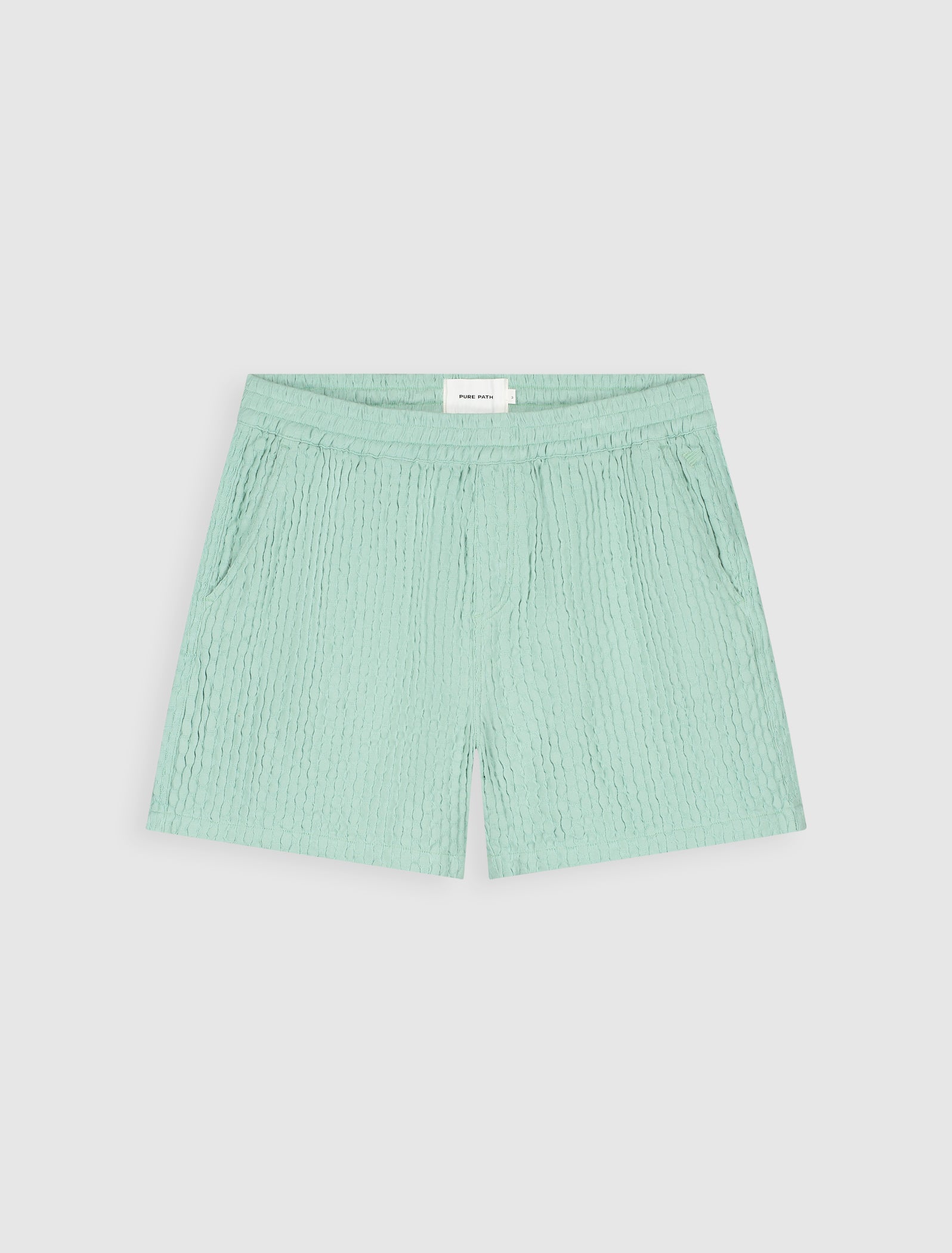 Structured Dobby Weave Shorts | Mint