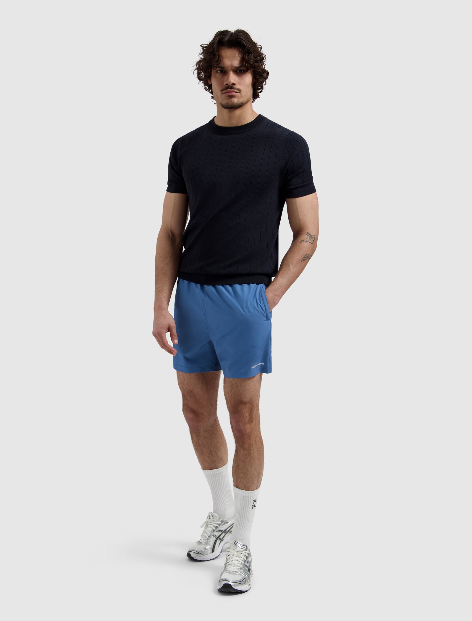 Logo Swim Shorts | Faded Cobalt