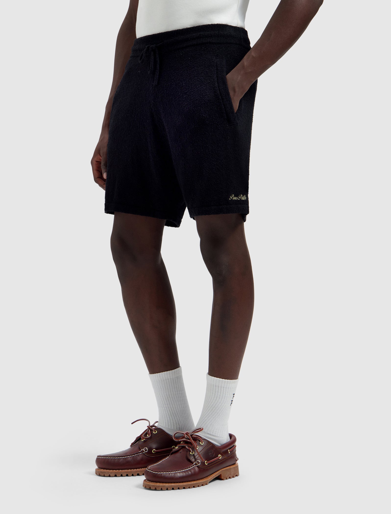 Bouclé Knit Shorts | Black