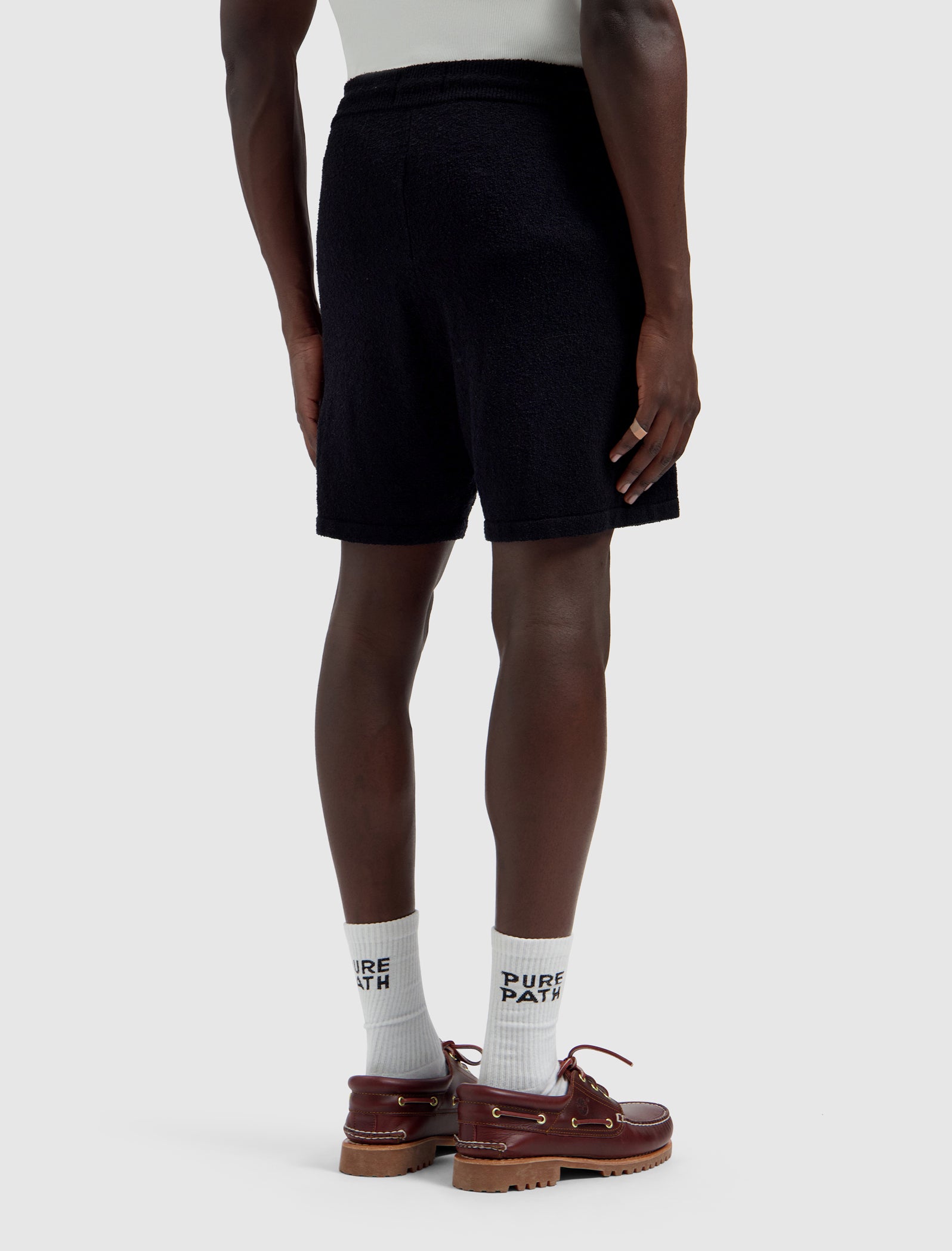 Bouclé Knit Shorts | Black