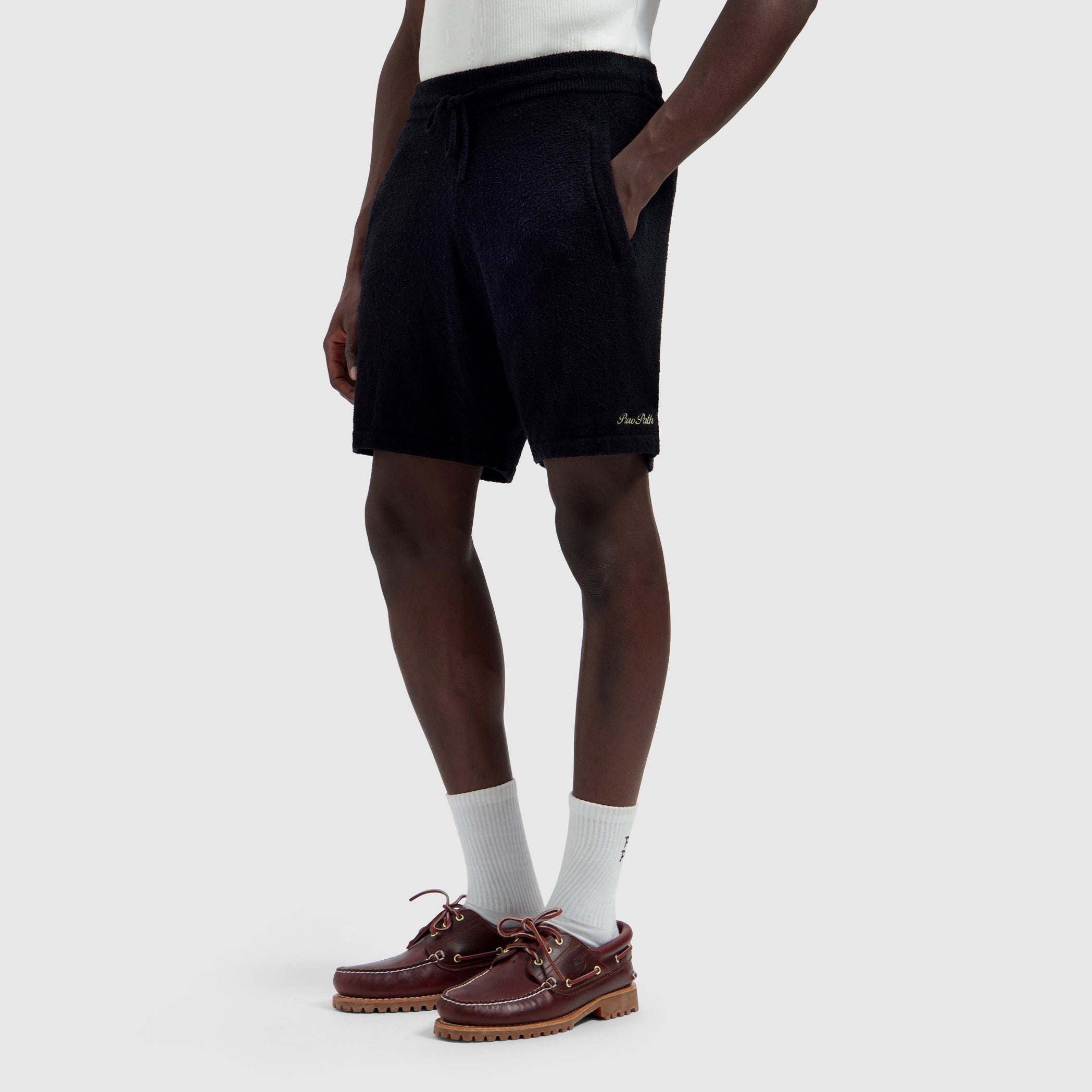 Bouclé Knit Shorts | Black