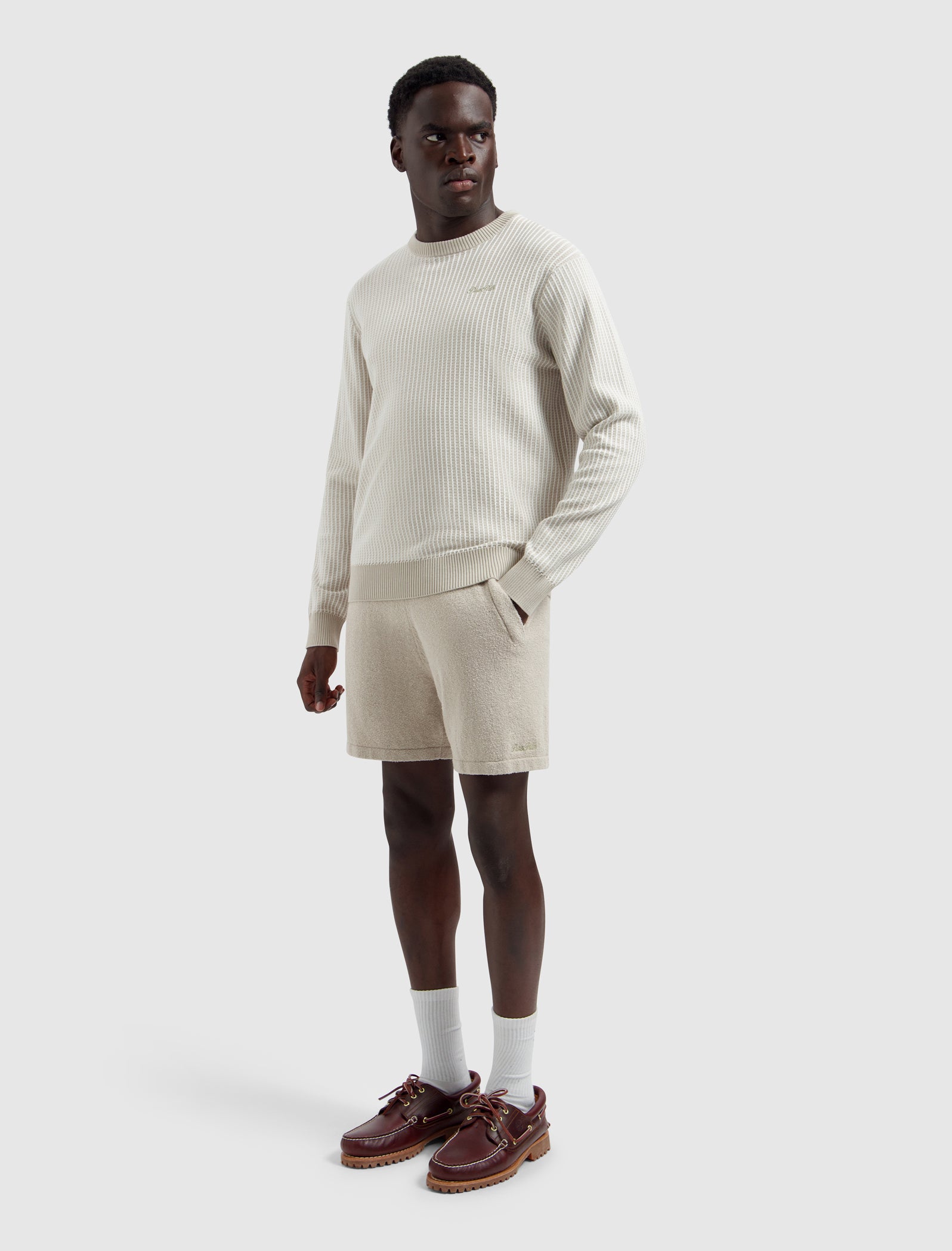 Bouclé Knit Shorts | Sand