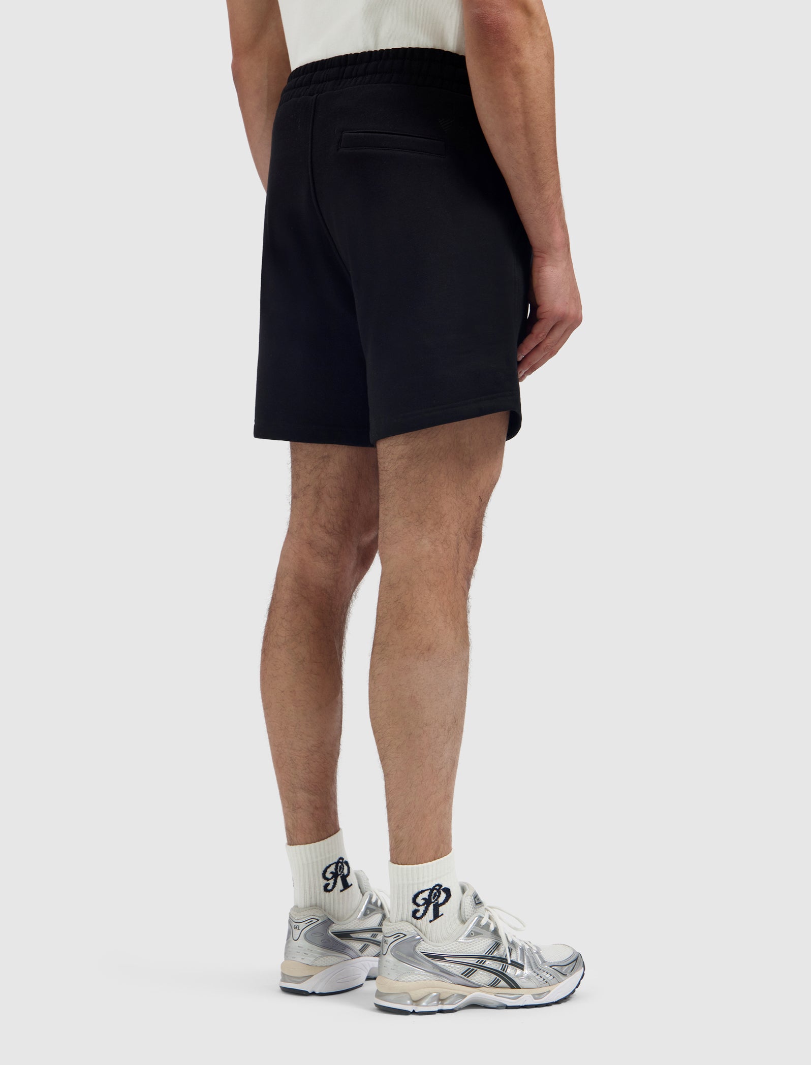 Emblem Badge Sweat Shorts | Black