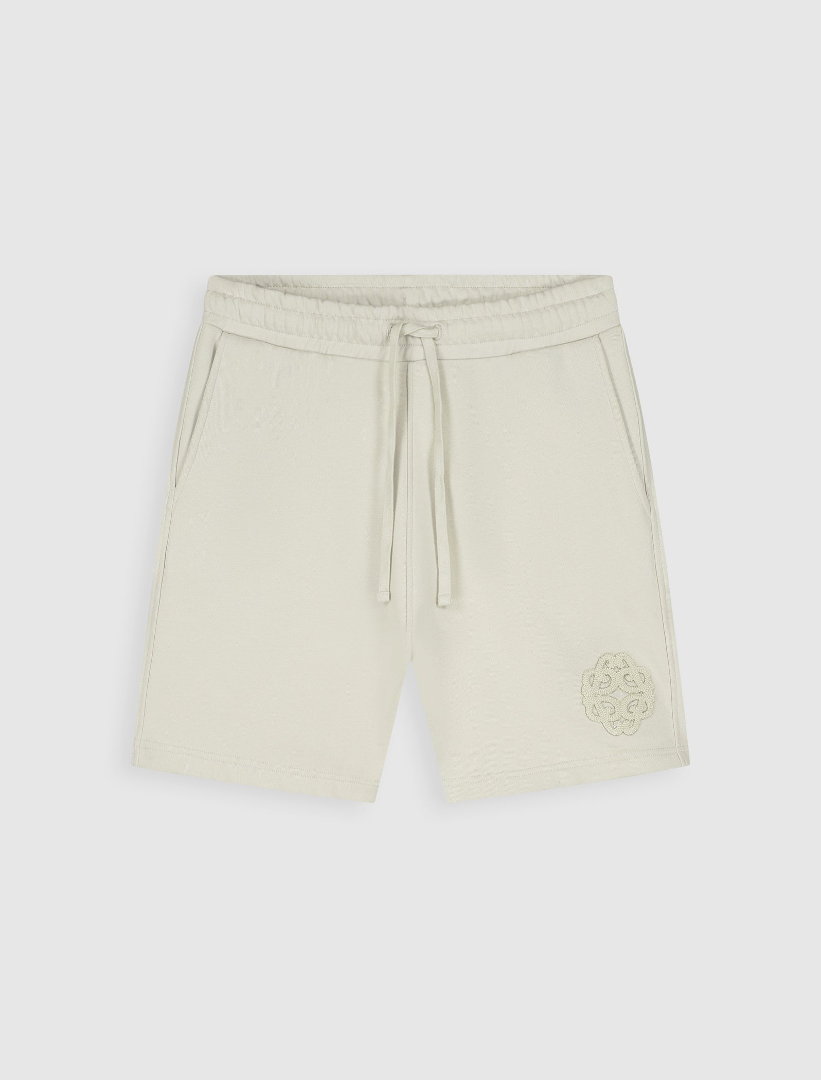 Emblem Badge Sweat Shorts | Sand