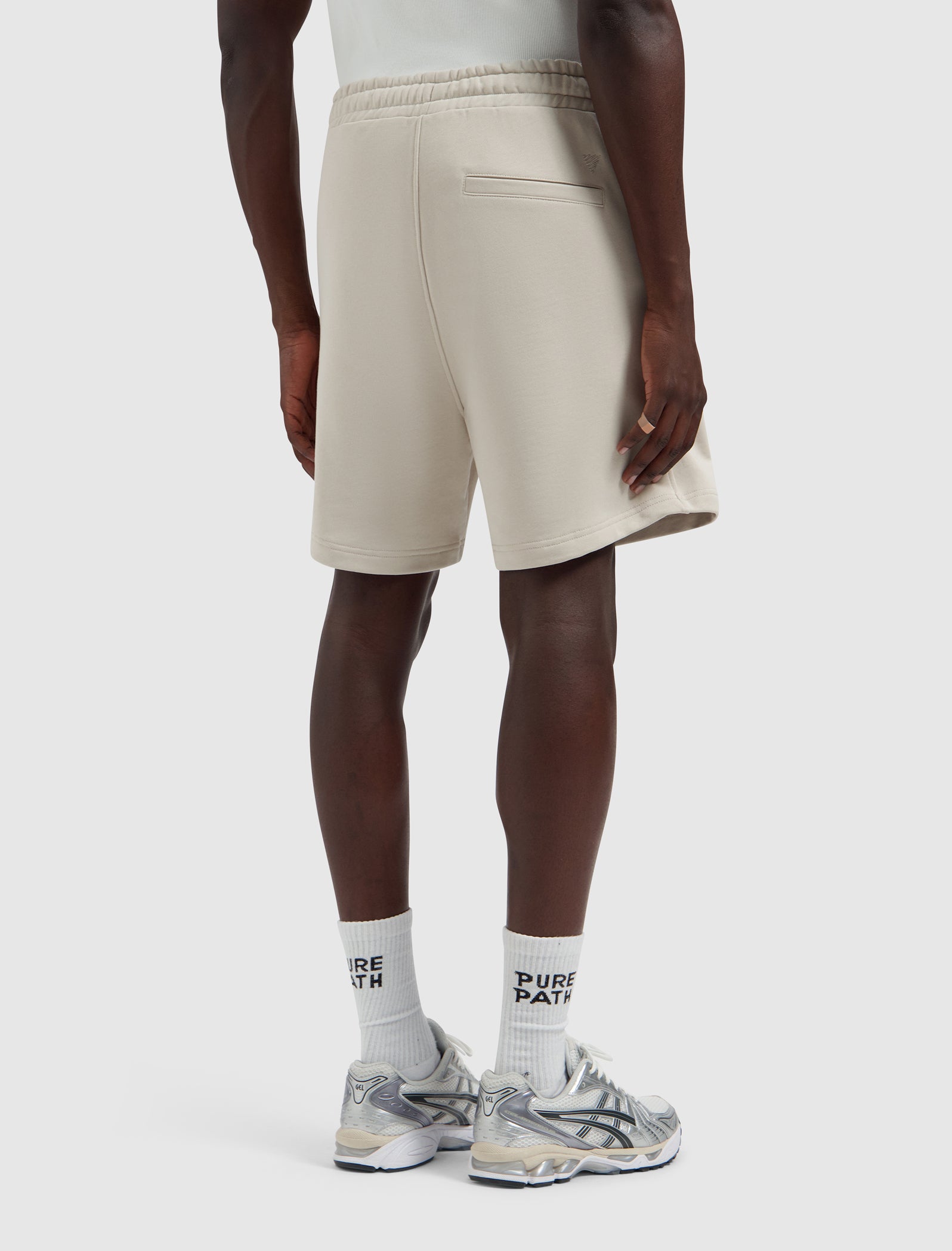 Emblem Badge Sweat Shorts | Sand