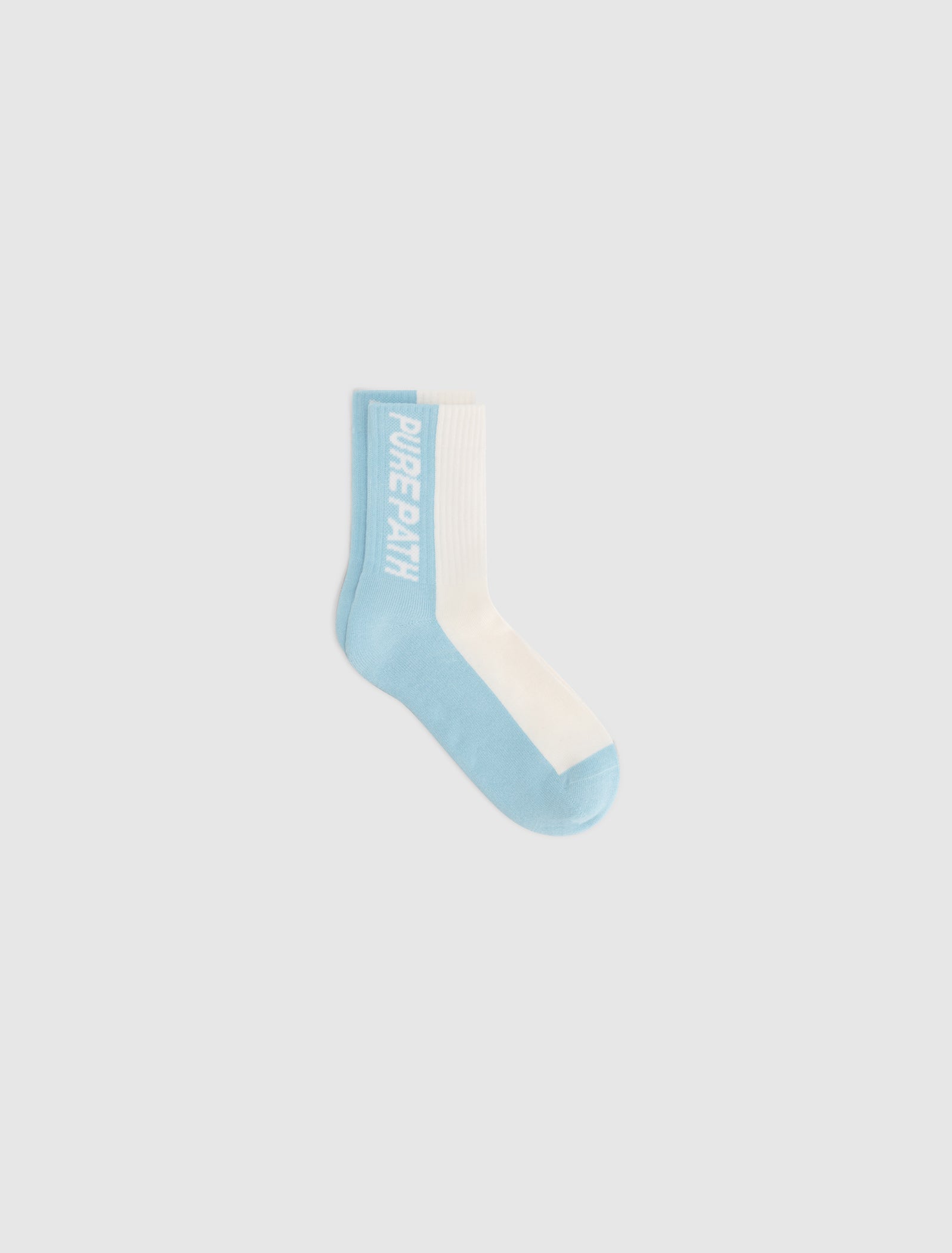 Two-tone Logo Socks | Sky Blue