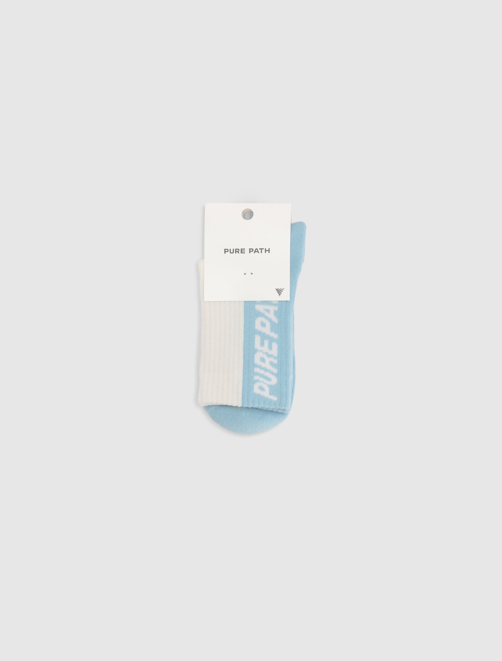 Two-tone Logo Socks | Sky Blue