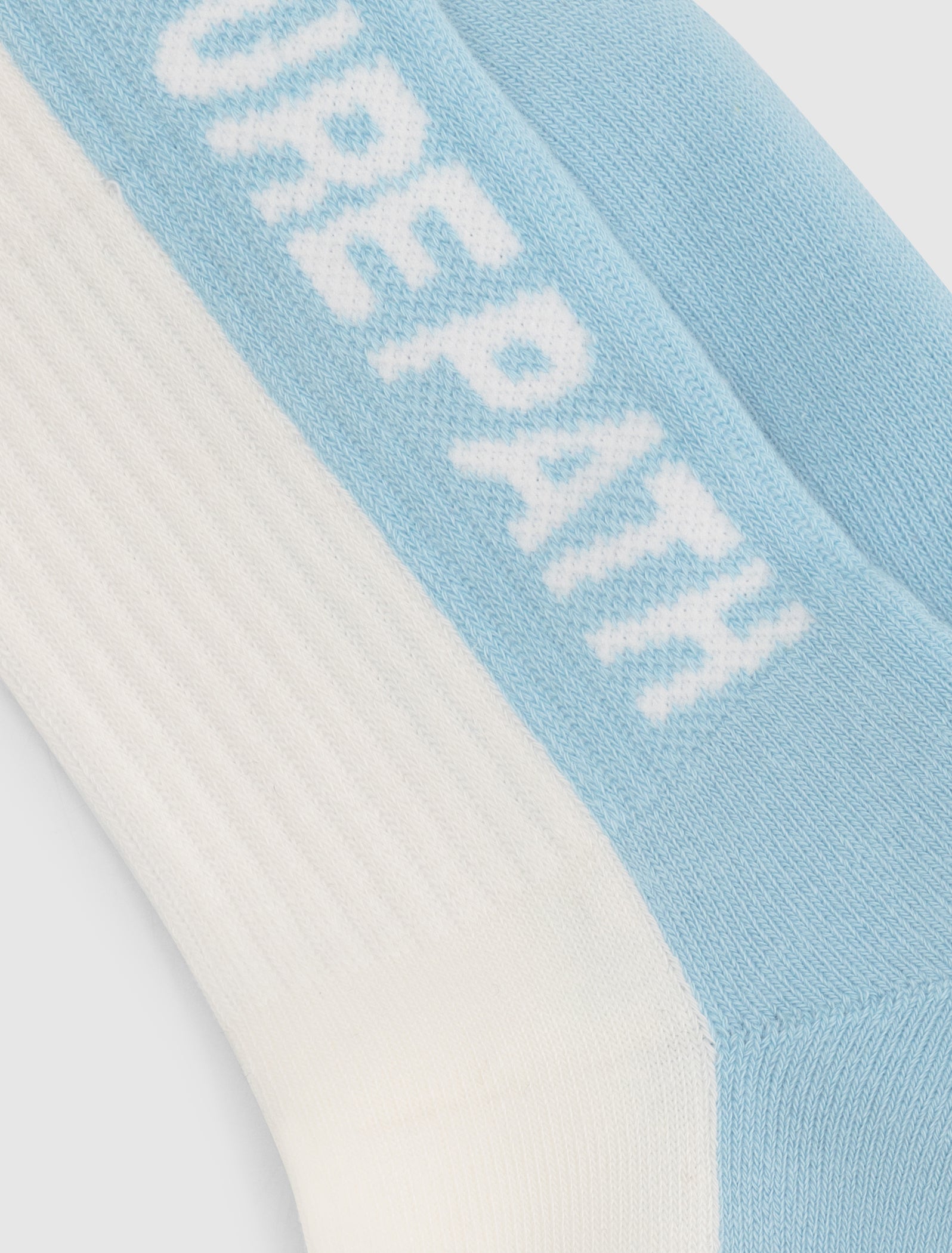 Two-tone Logo Socks | Sky Blue