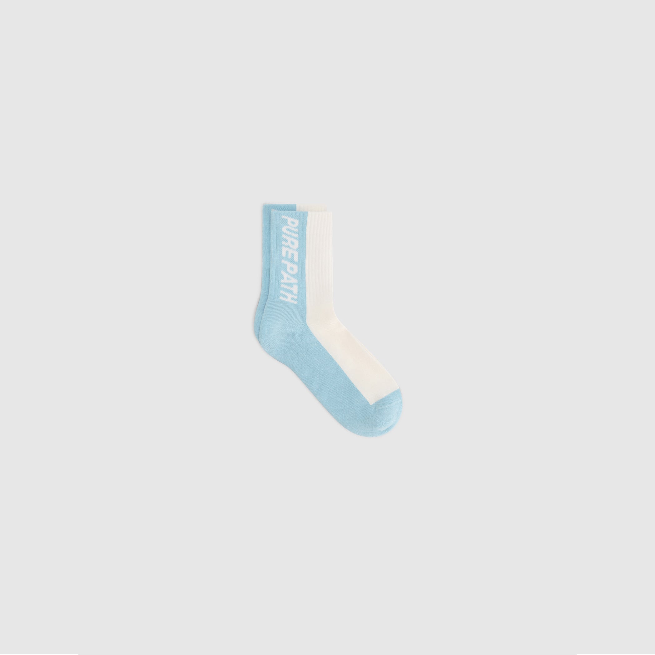 Two-tone Logo Socks | Sky Blue