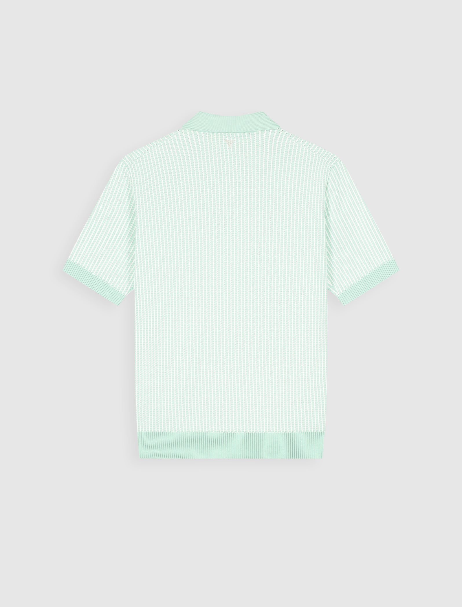 Ladder Stitch Knit Polo | Mint