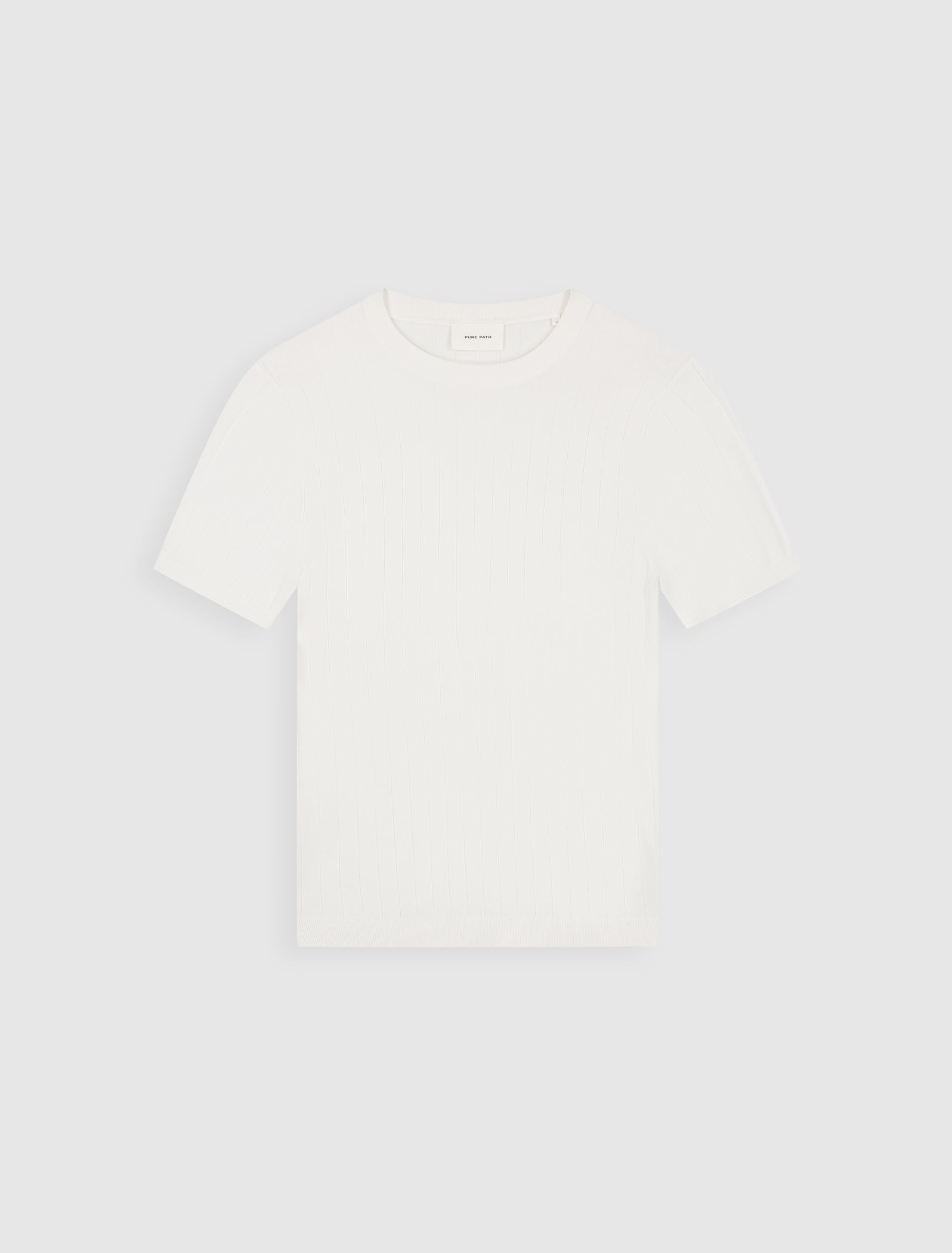 Drop-needle Knit T-shirt | Off White