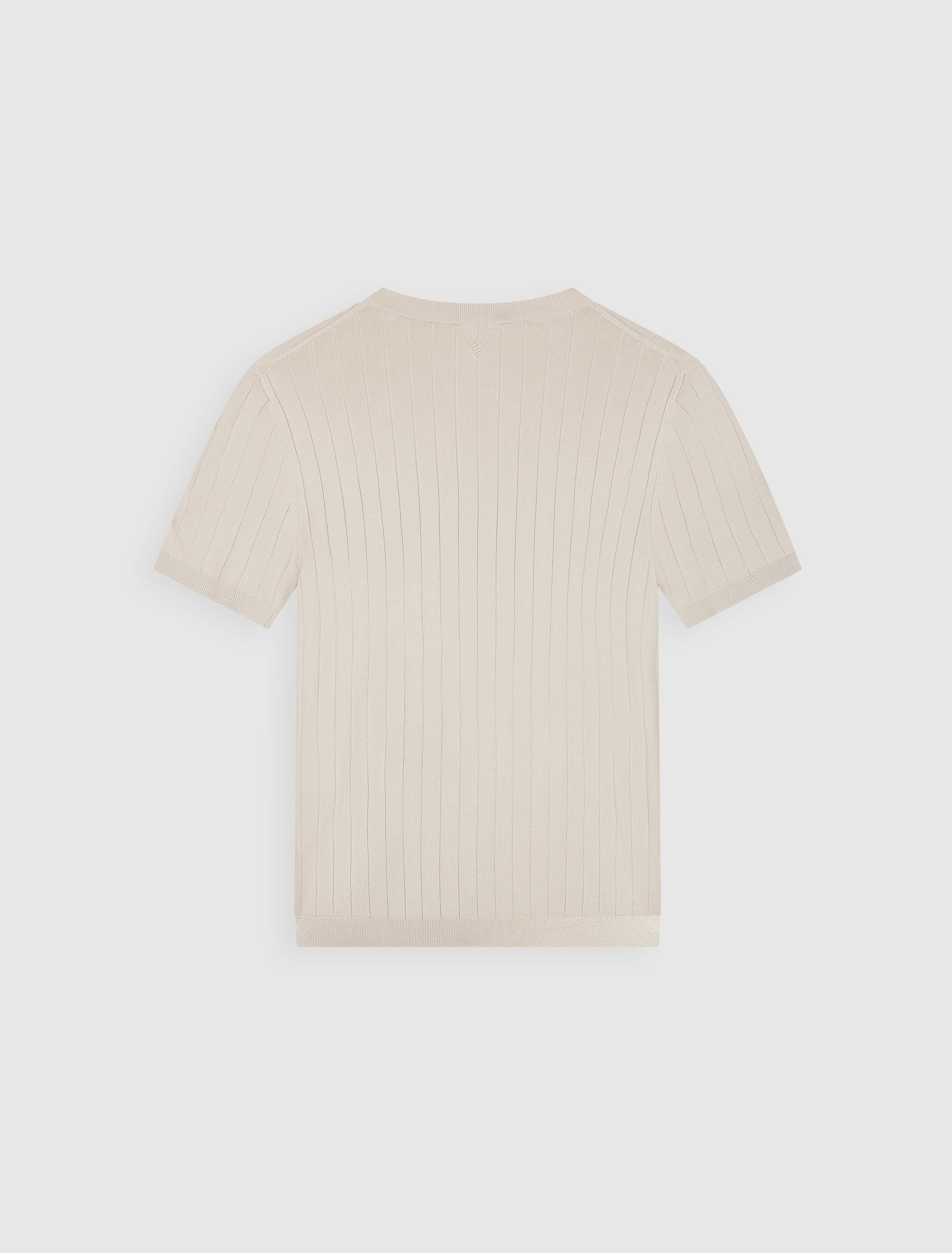 Drop-needle Knit T-shirt | Sand