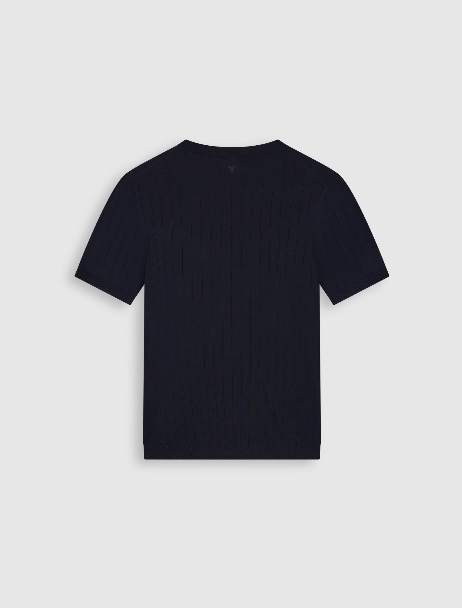 Drop-needle Knit T-shirt | Dark Navy