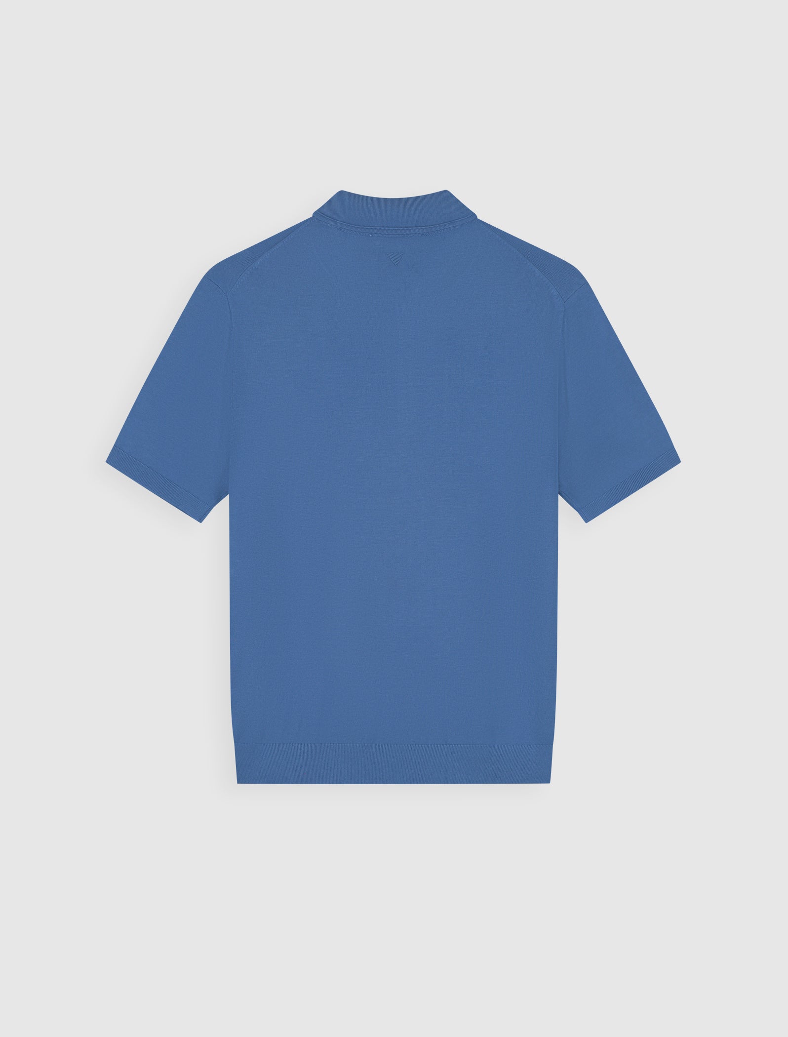 Half-zip Flat Knit Polo | Faded Cobalt