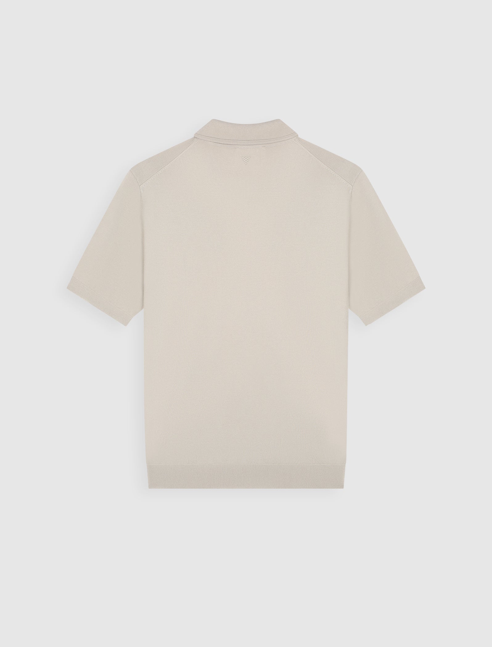 Half-zip Flat Knit Polo | Sand