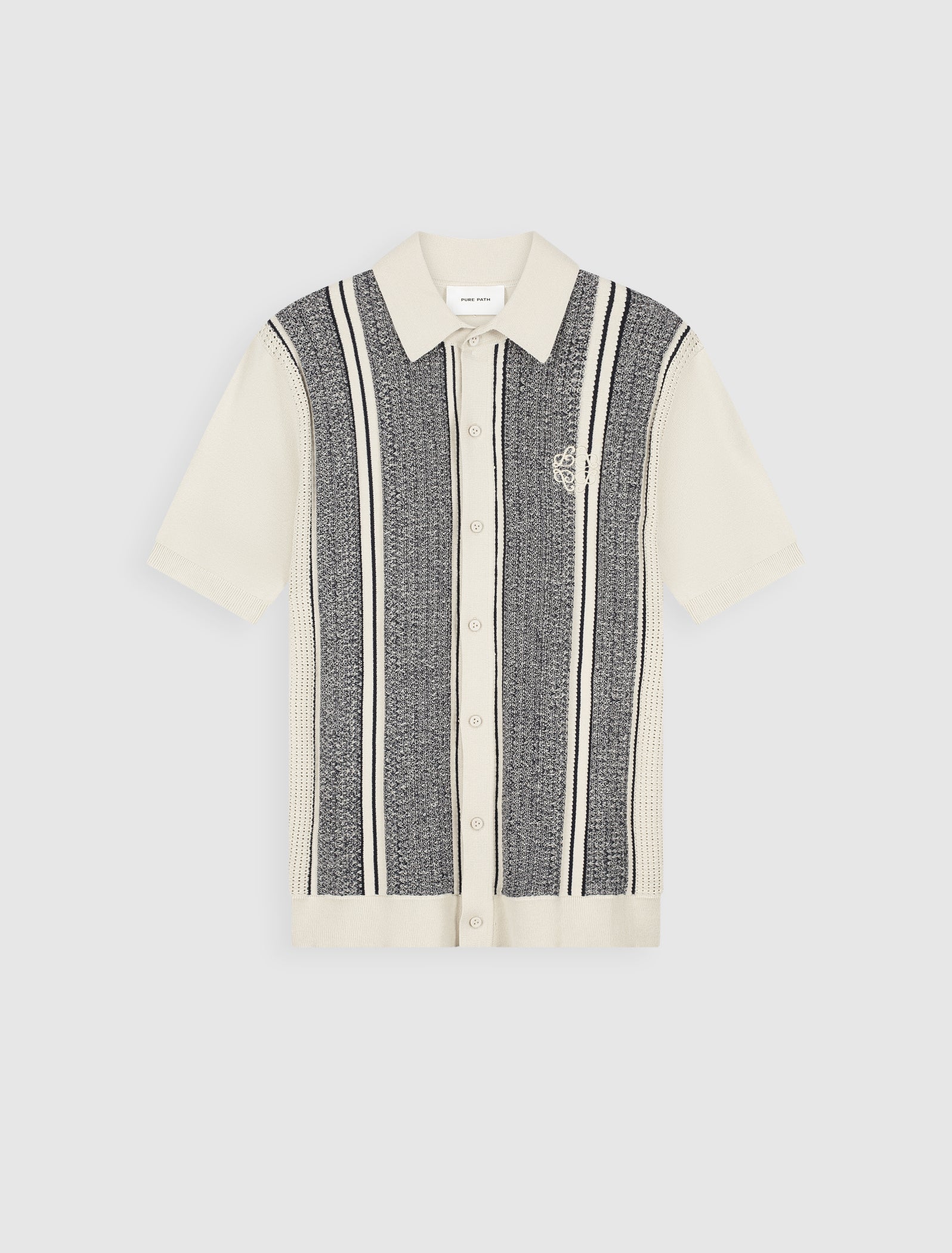 Ripley Jacquard Knit Shirt | Ecru